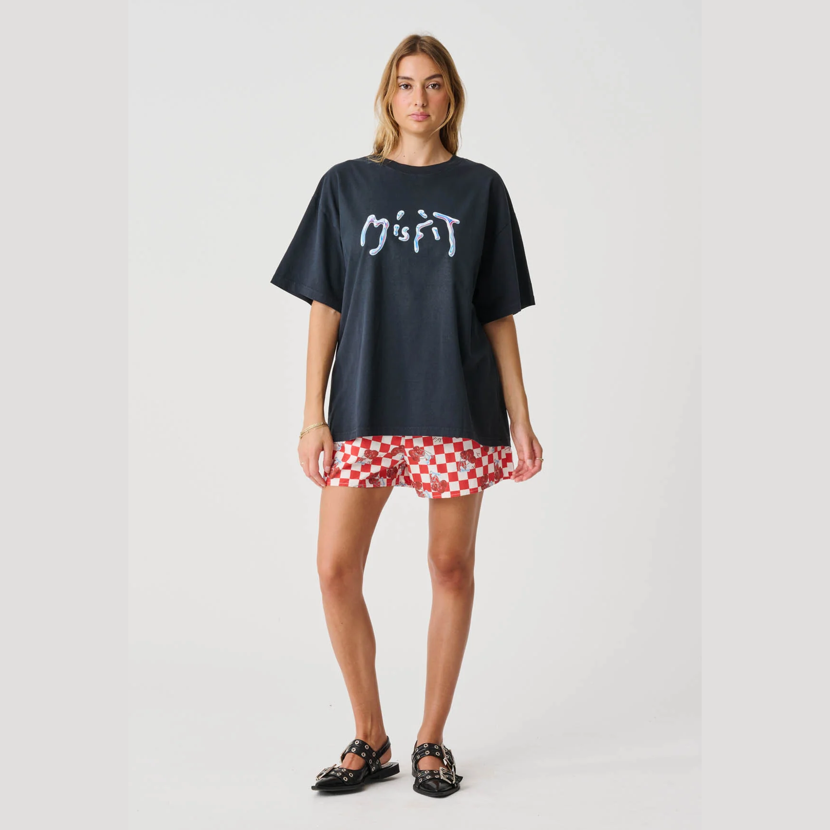 MISFIT Liquid chrome tee - Thrift black
