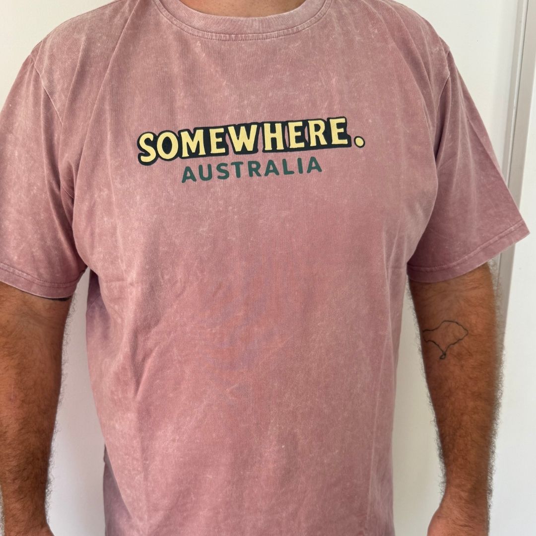 SOMEWHERE Smokey cape tee - Dusty pink