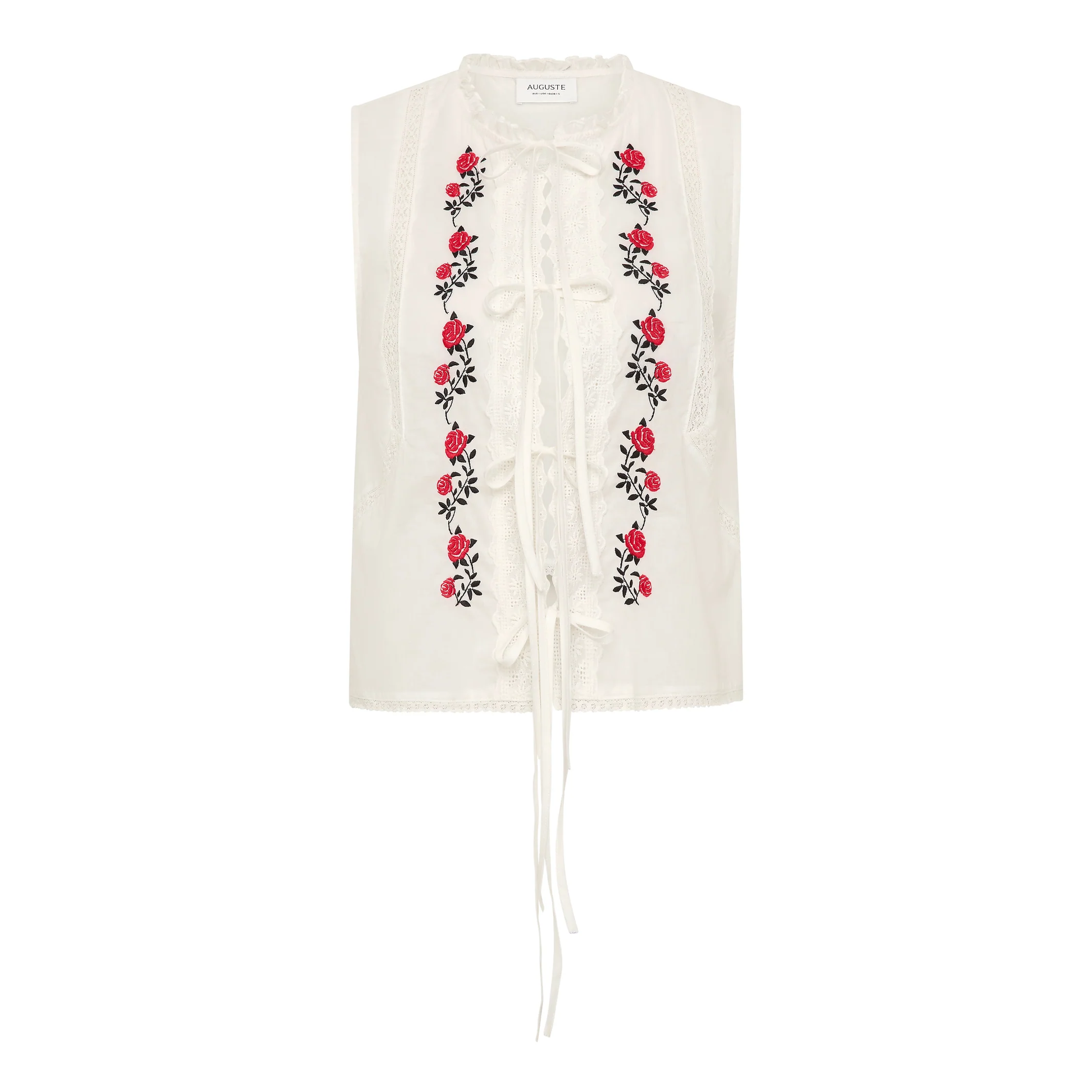 AUGUSTE THE LABEL Bellamy Embroidered Blouse - White