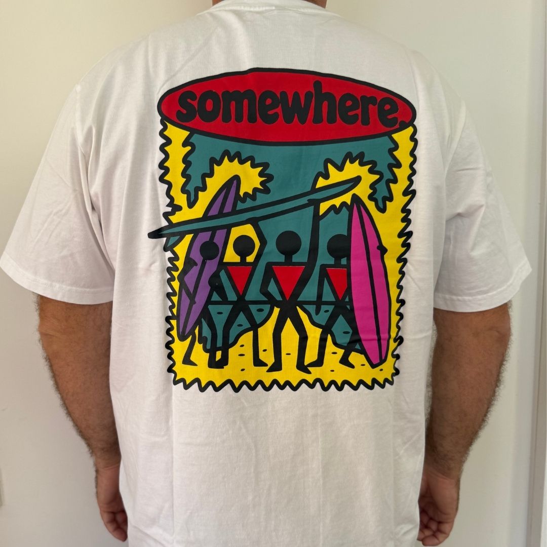 Somewhere – The Retro Tee – White