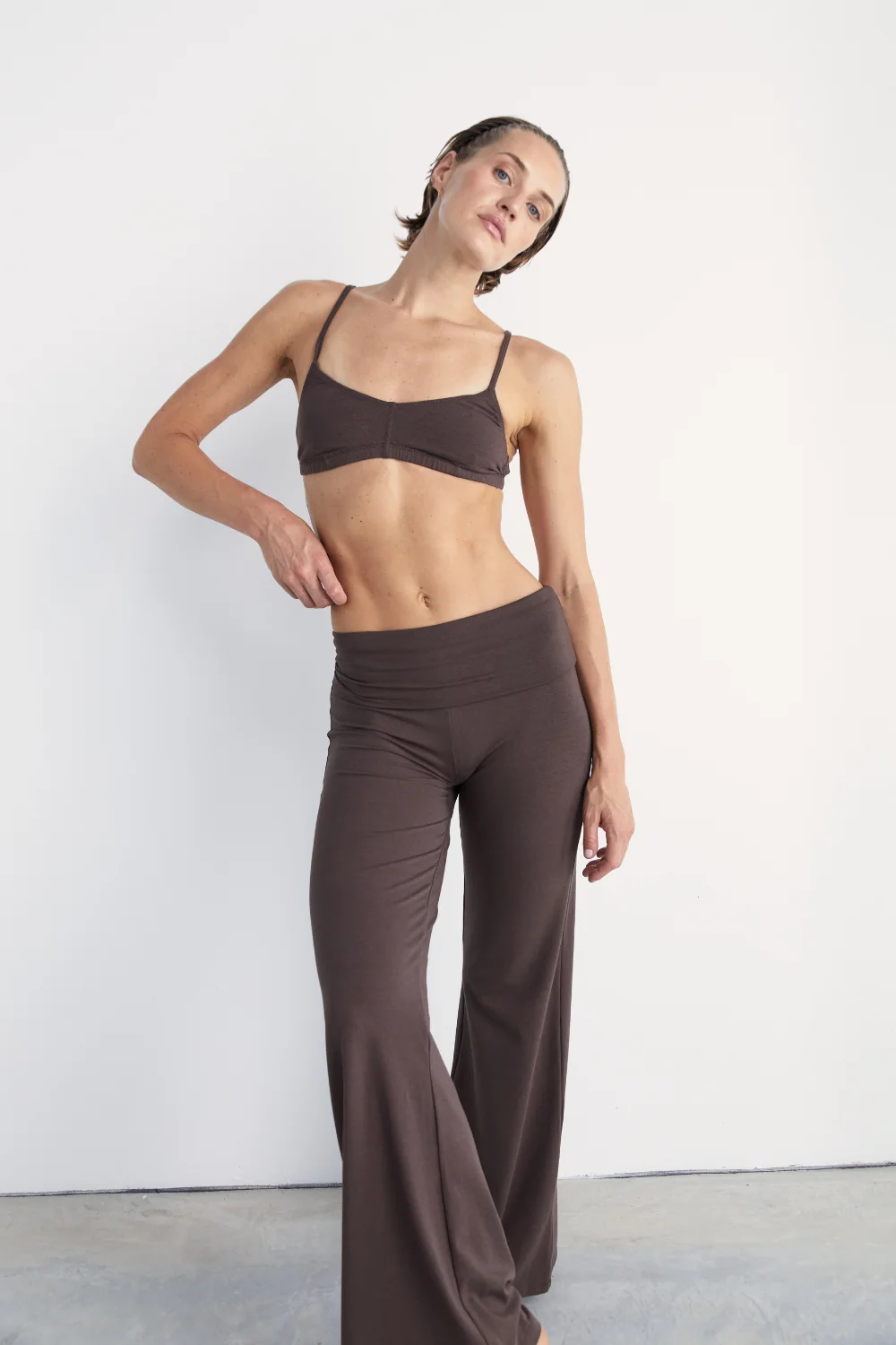 PINKY & KAMAL Full Length Yin Flare - Dark Brown