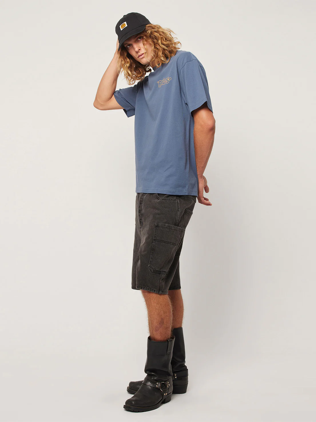 ROLLA'S Ezy puff'n billy tee - Washed blue