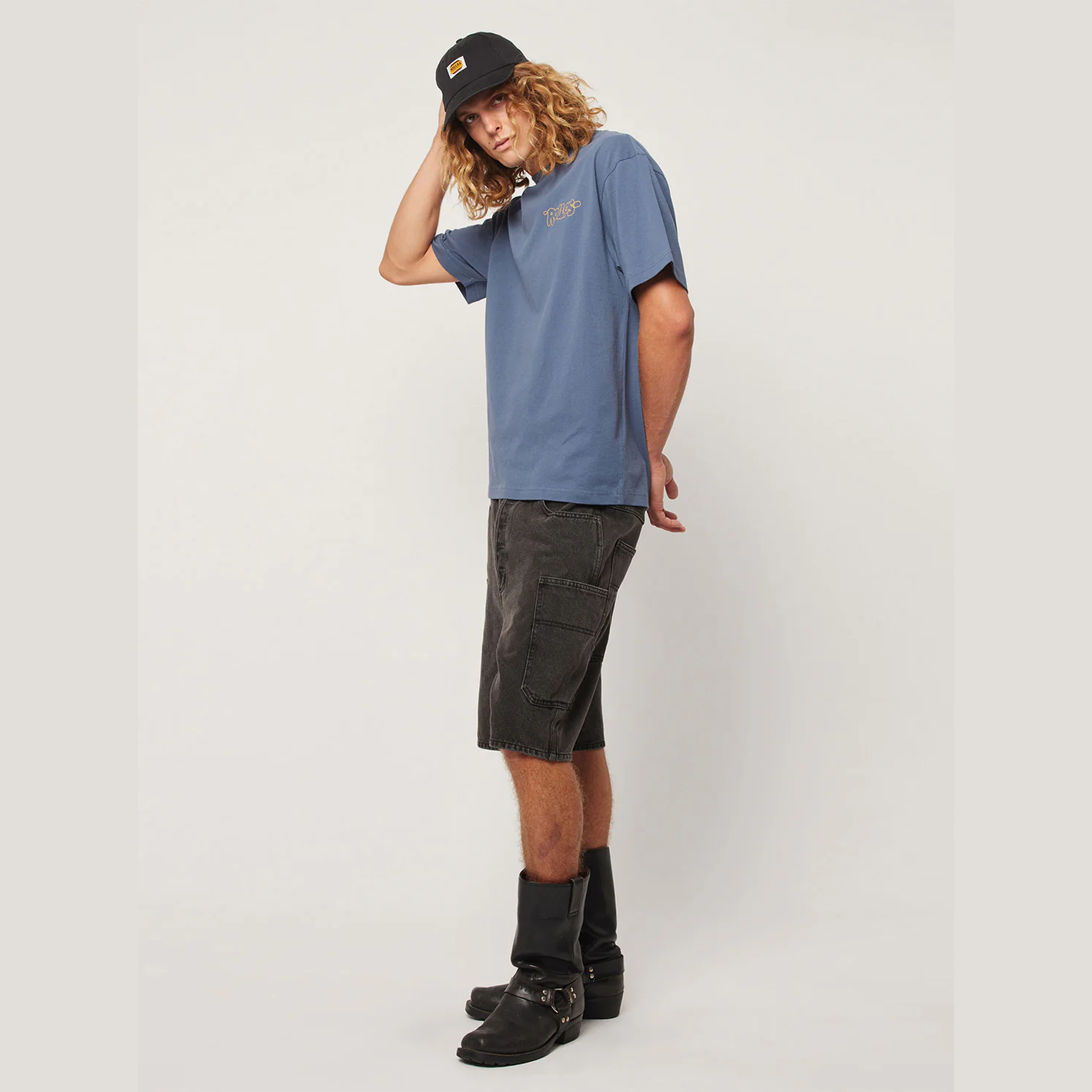 ROLLA'S Ezy puff'n billy tee - Washed blue