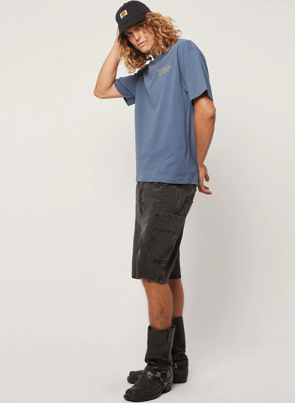 ROLLA'S Ezy puff'n billy tee - Washed blue
