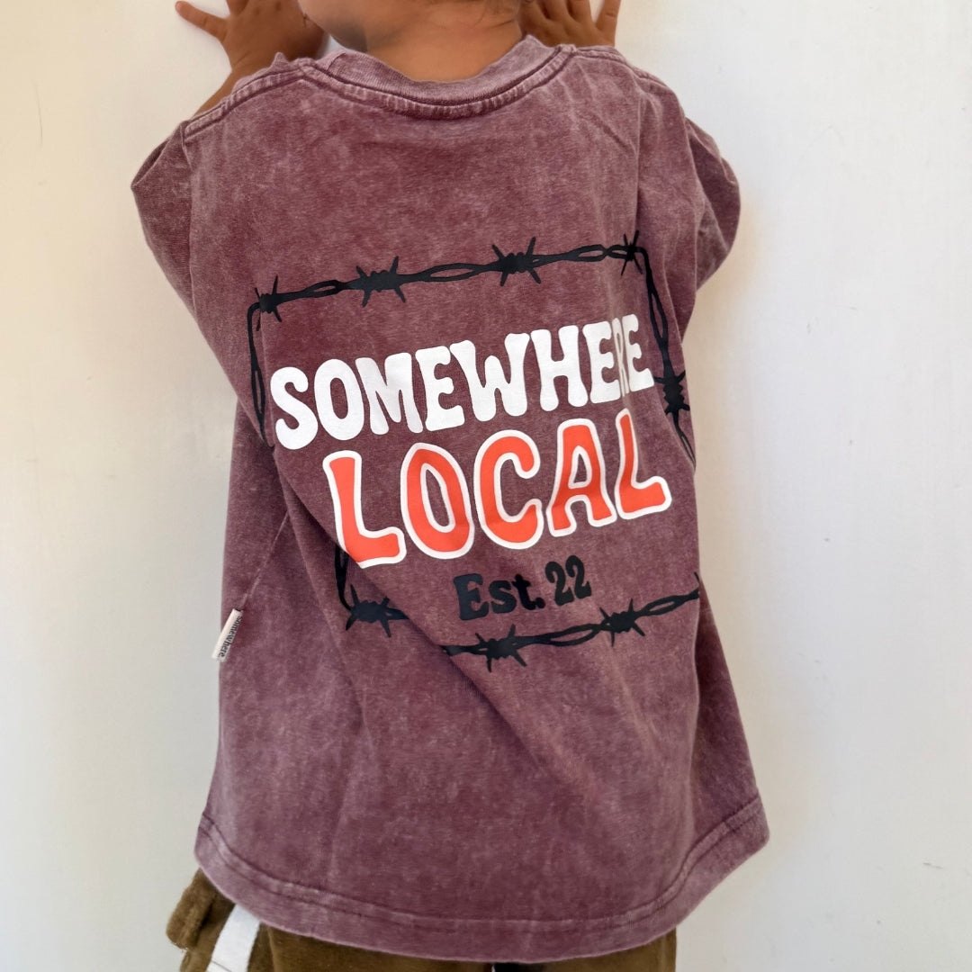 Somewhere Mini - Local Tee - Maroon