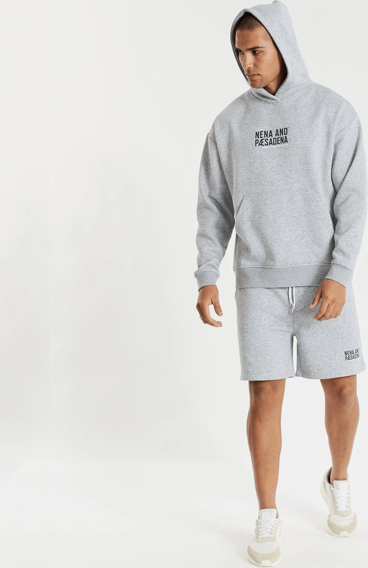 Nxp tournament relaxed hooded sweater- grey marle