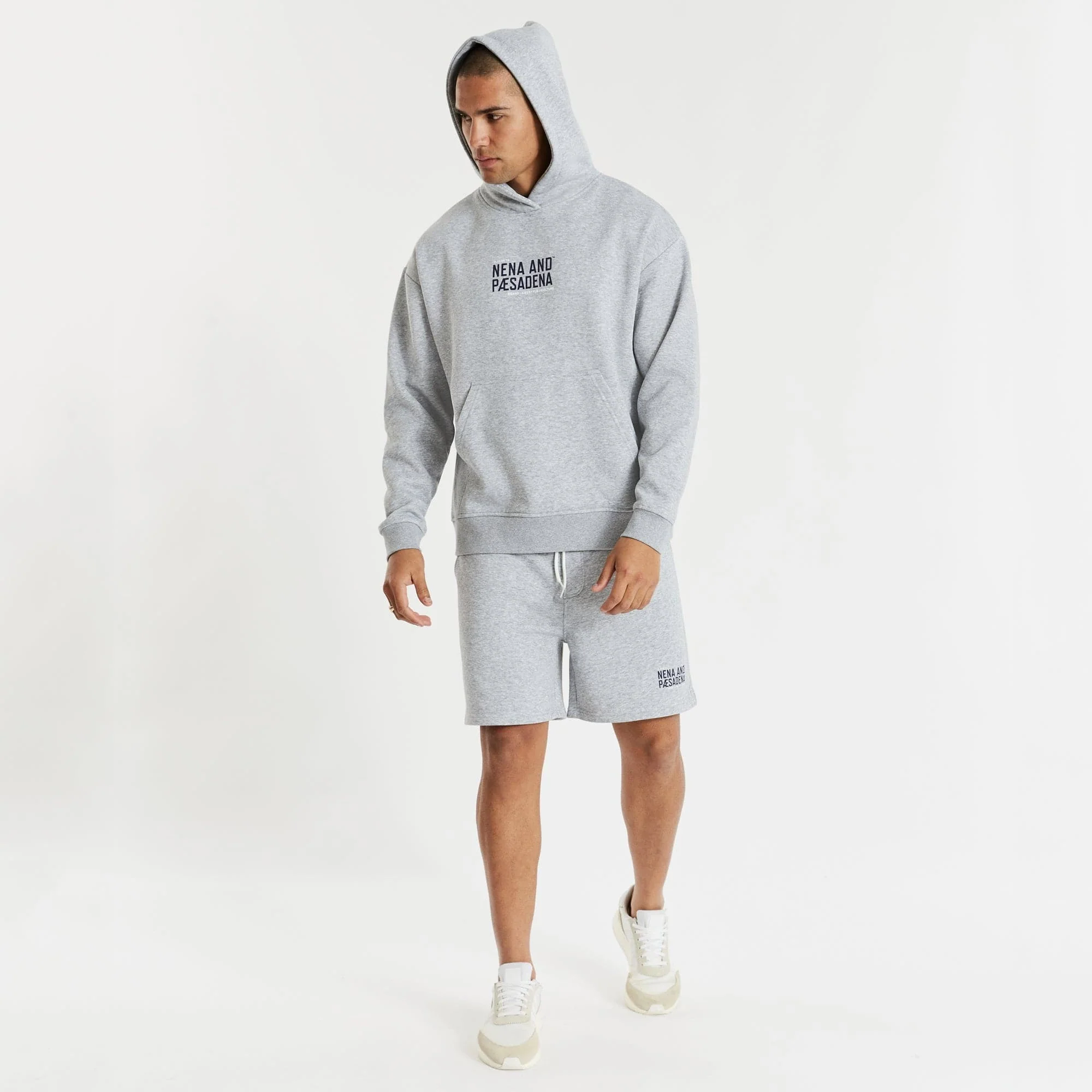Nxp tournament relaxed hooded sweater- grey marle