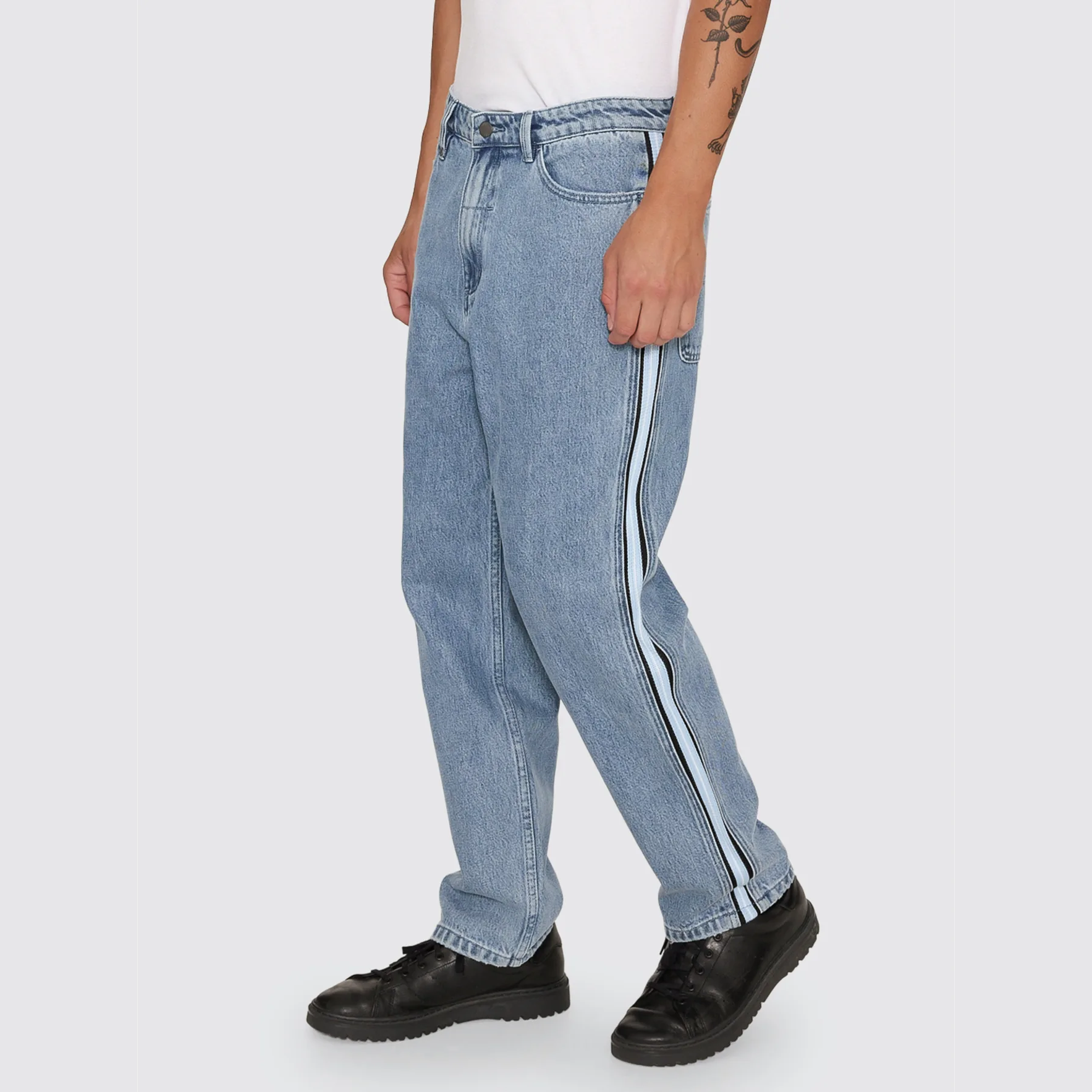 THRILLS Split decisions slacker relaxed denim jean - Vintage stone blue