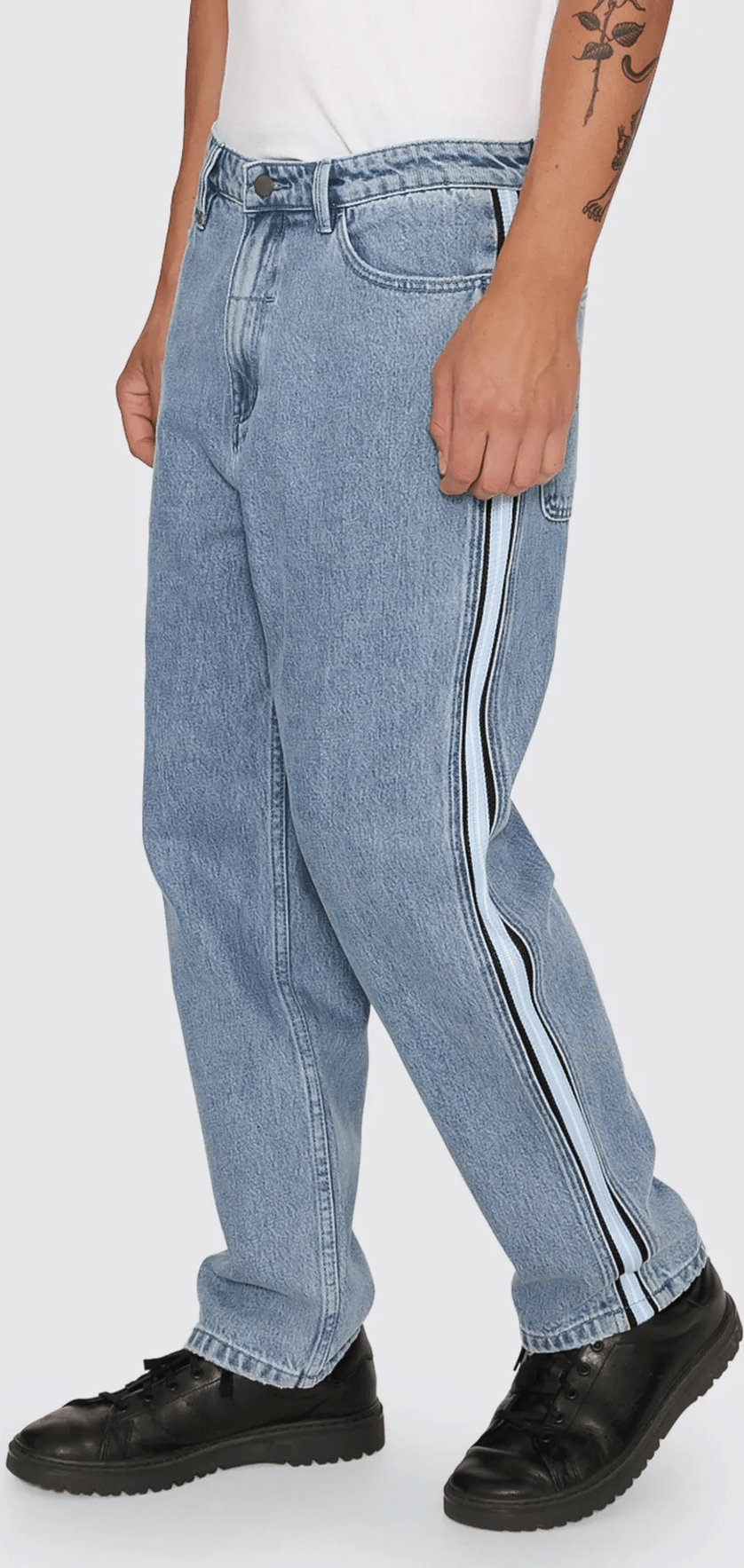 THRILLS Split decisions slacker relaxed denim jean - Vintage stone blue