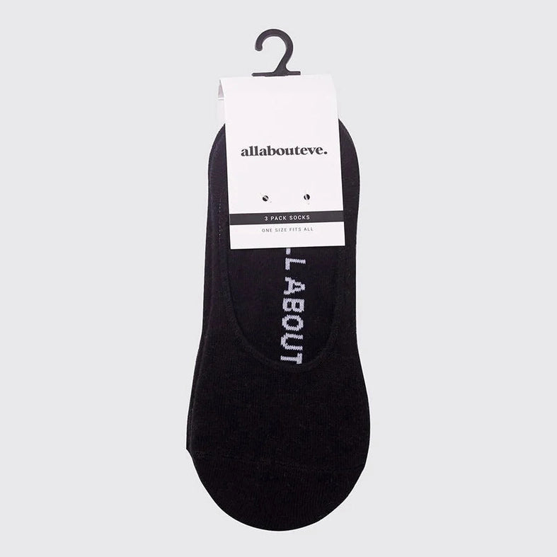 ALL ABOUT EVE Aae Sockette 3Pk - Black