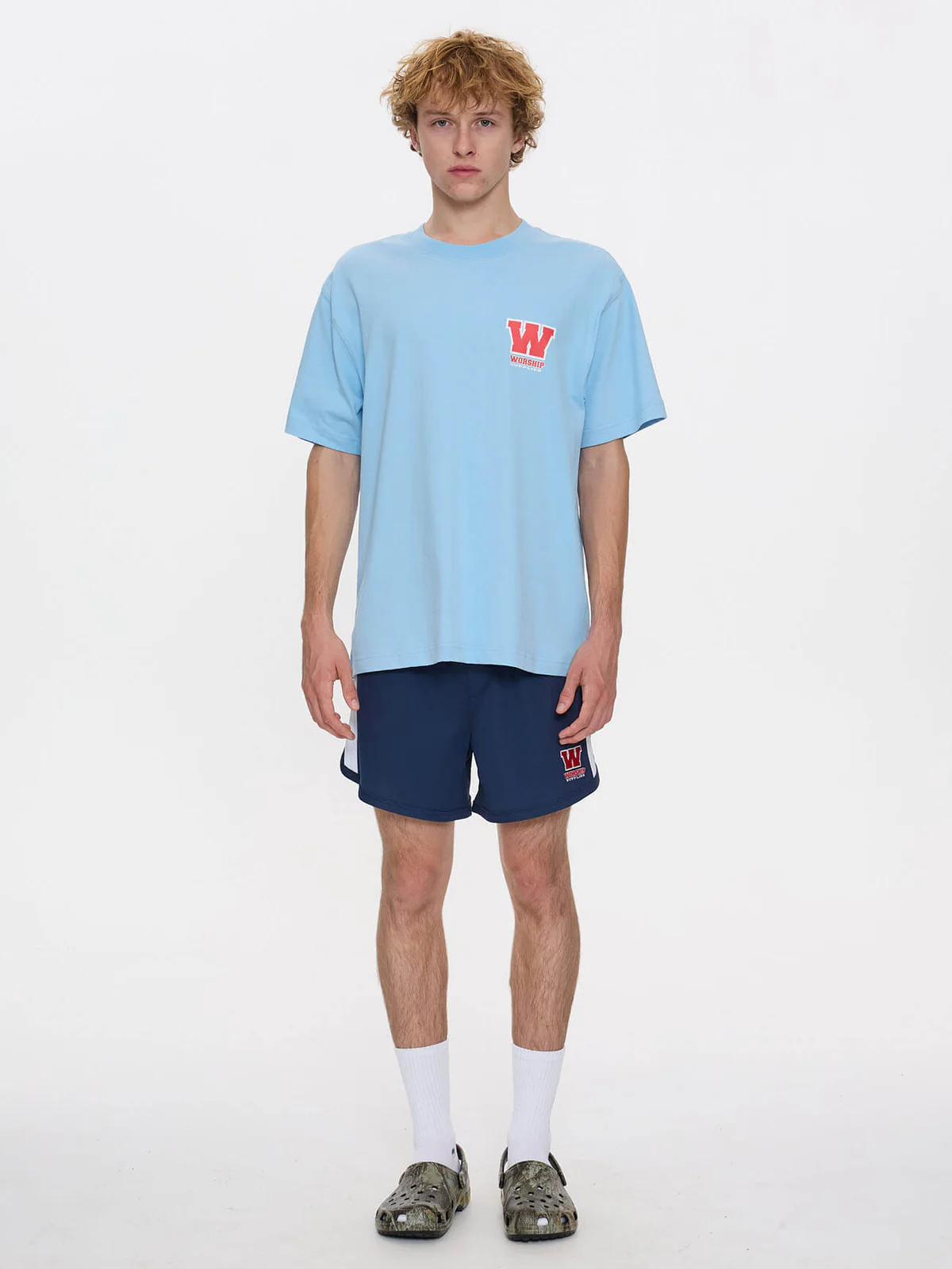 WORSHIP Little Belter Tee - Willow Blue