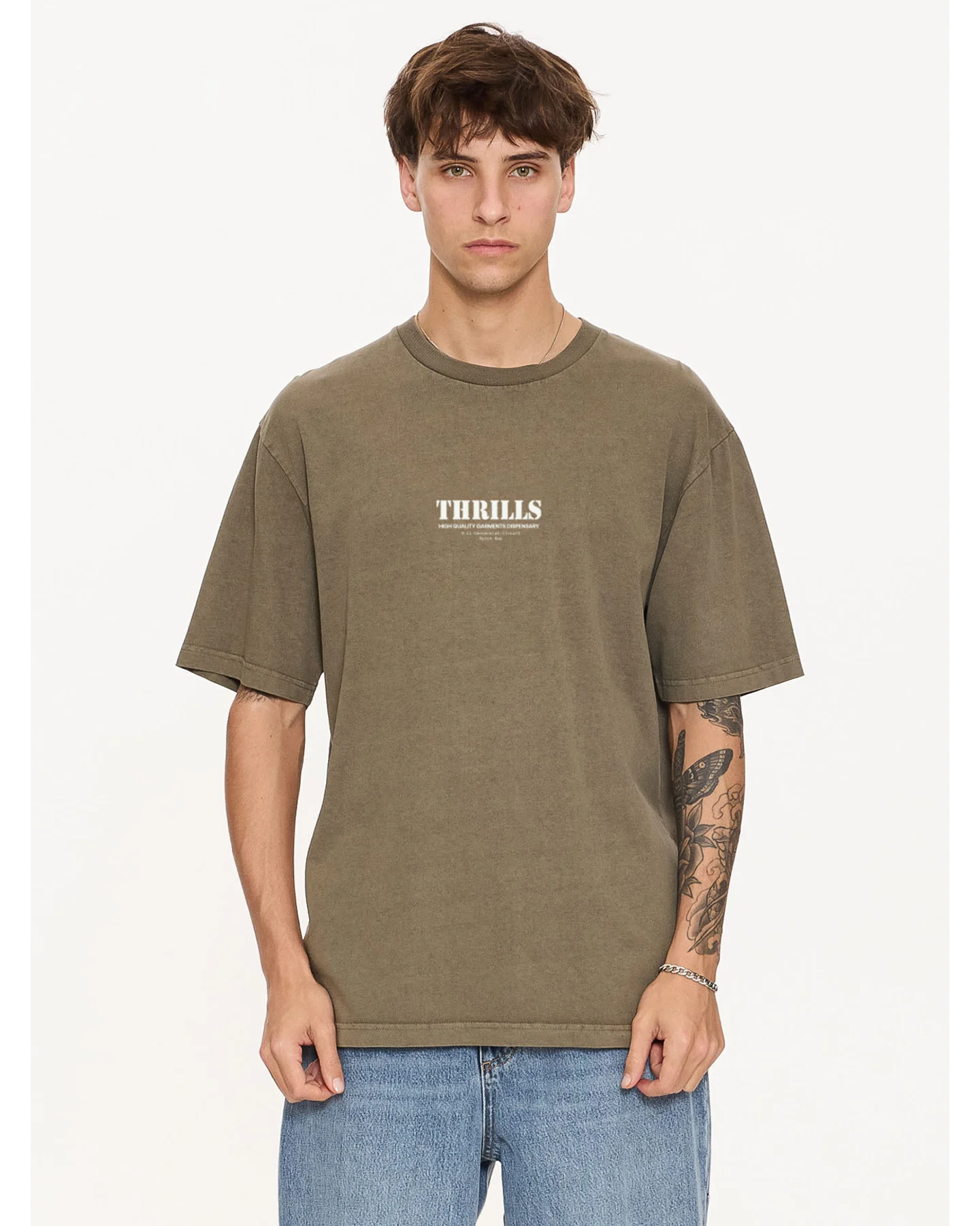 THRILLS Dispensary Oversize Fit Tee - Tarmac
