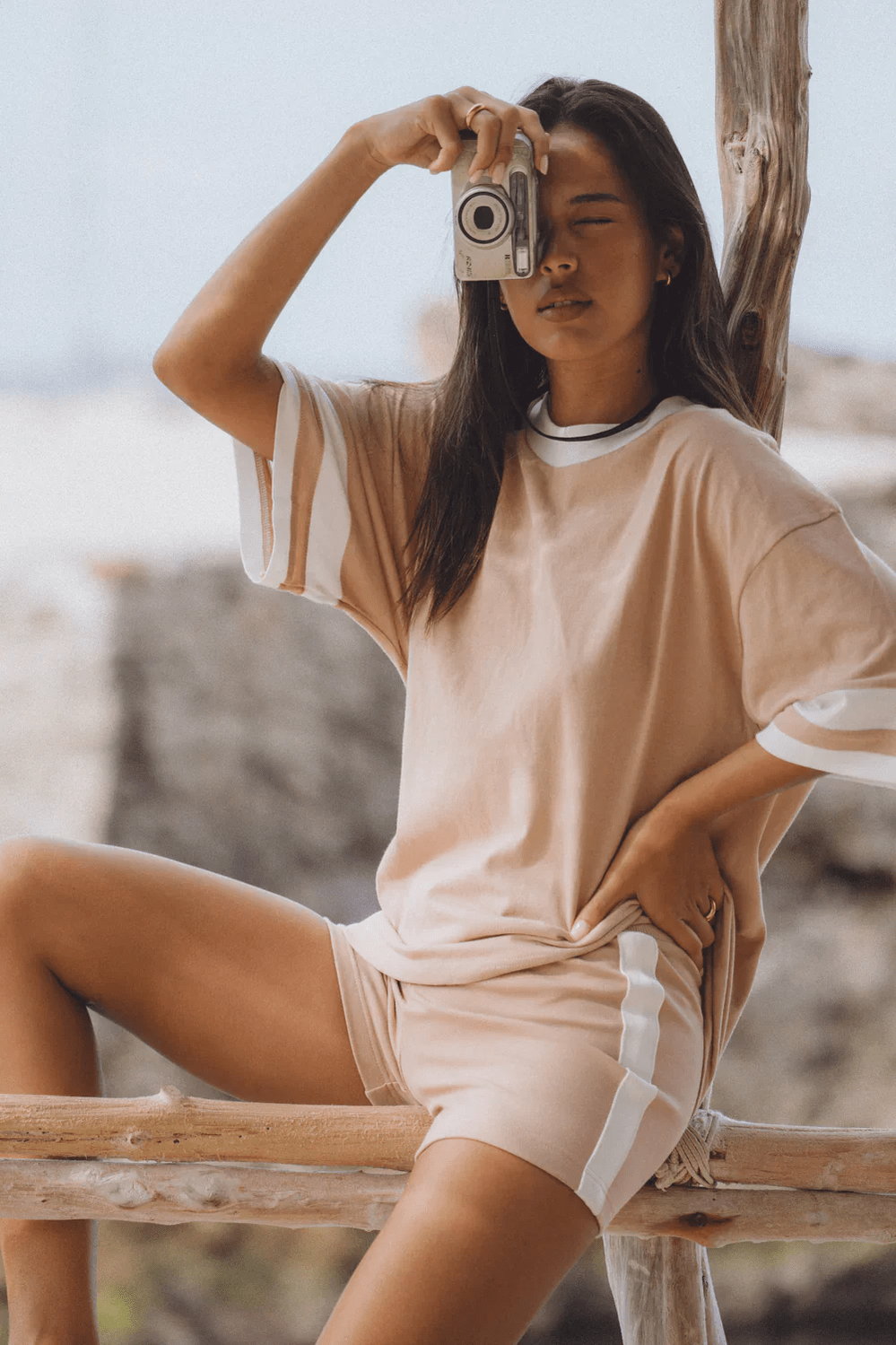 ARAMINTA JAMES Maya knit short - Macadamia