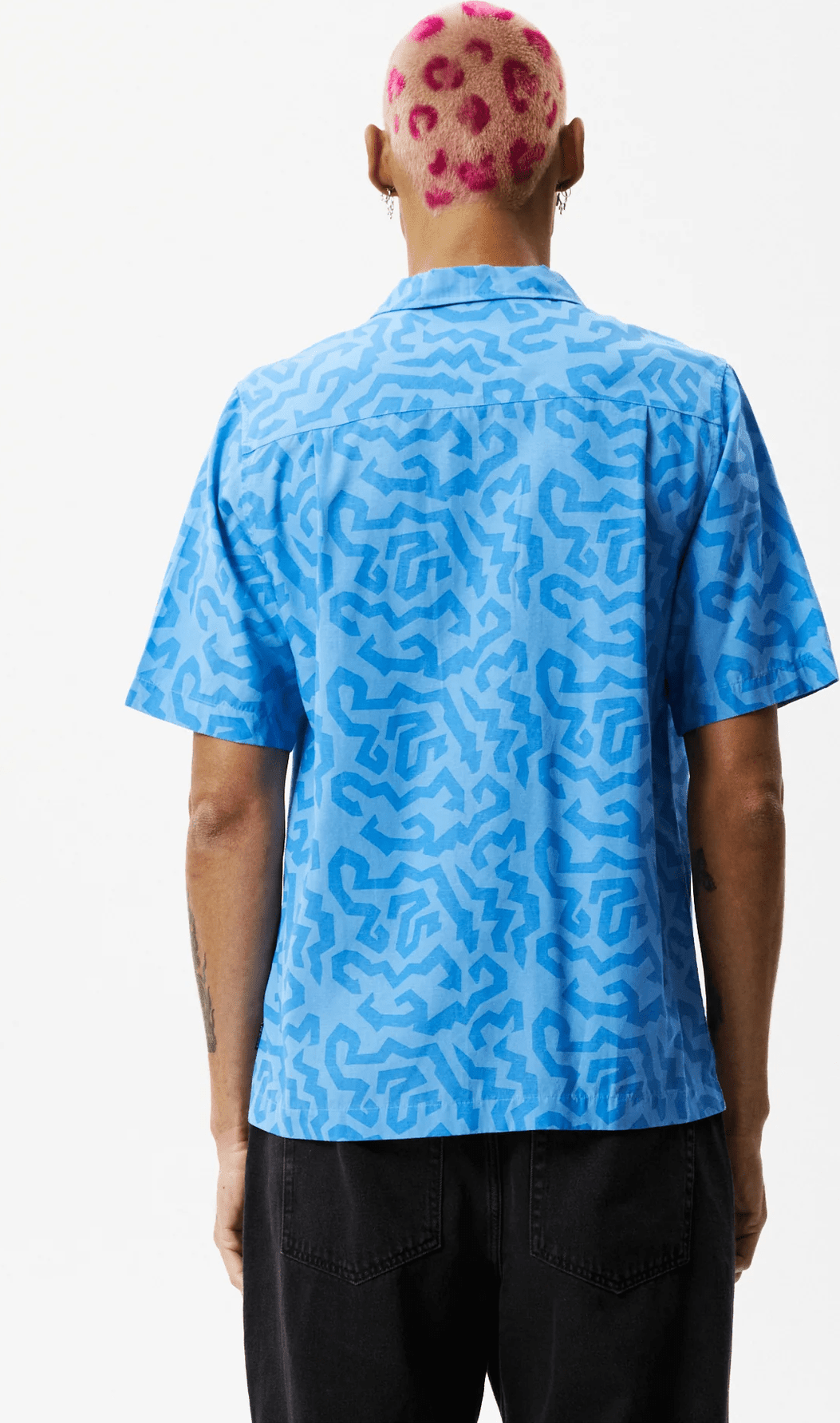 Afends icebergs recycled short sleeve shirt - arctic