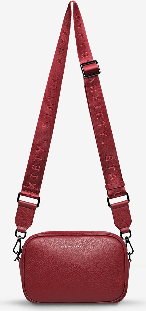 STATUS ANXIETY Plunder Bag With Webbed Strap - Rouge