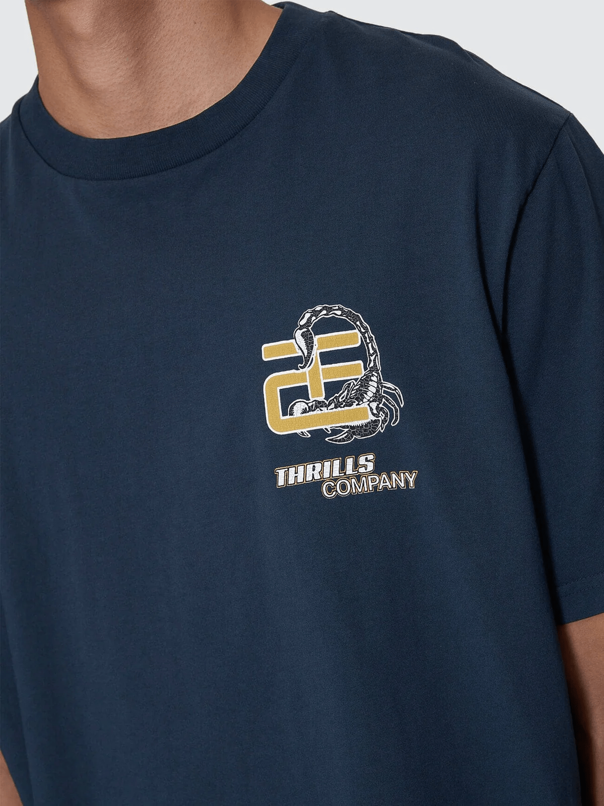 Thrills Paradise Falling Merch Fit Tee - Federal Blue