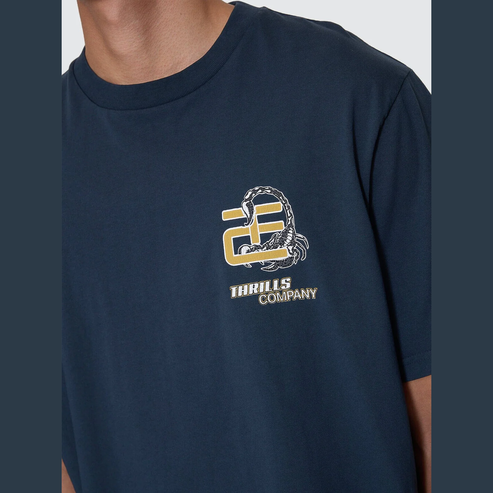 Thrills Paradise Falling Merch Fit Tee - Federal Blue