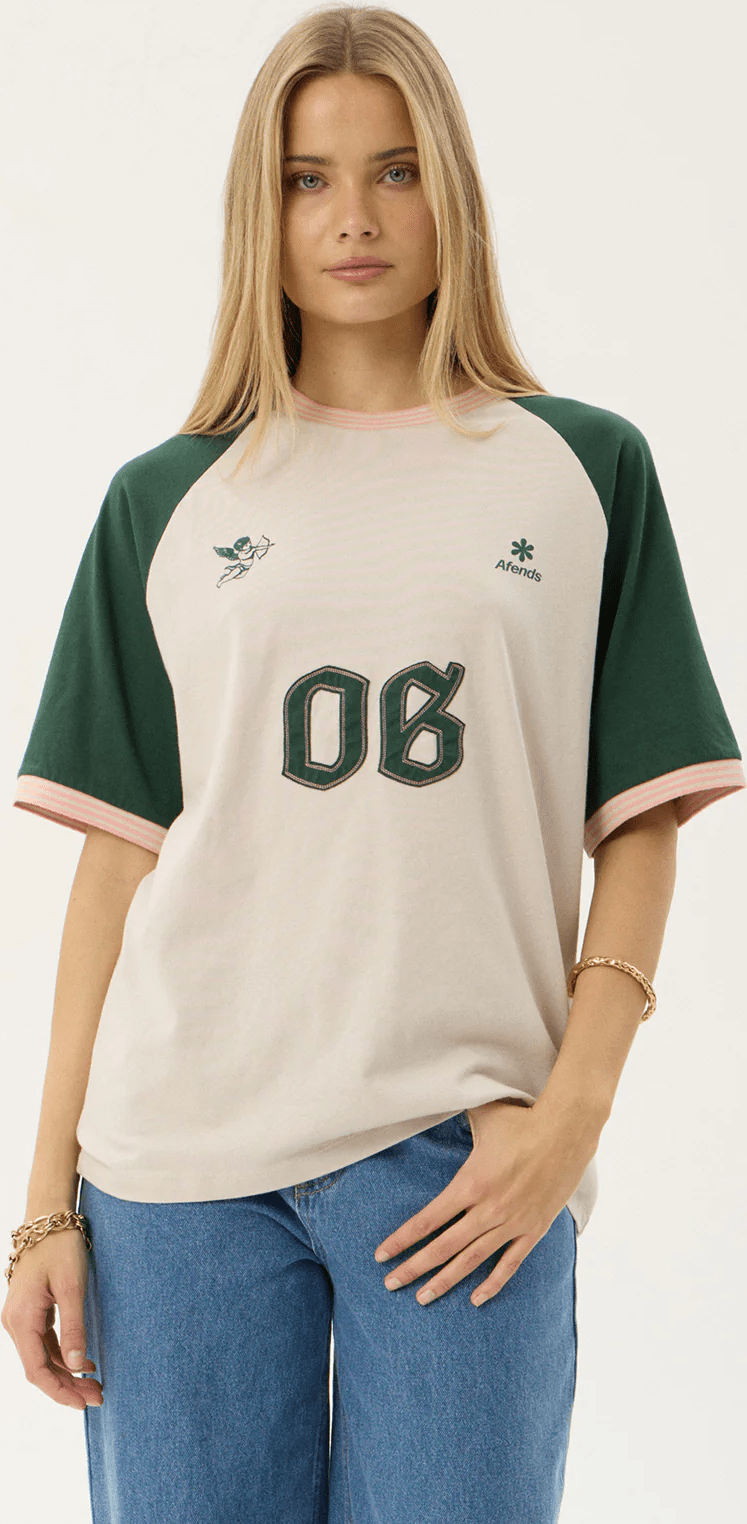 AFENDS Give em hell oversized tee - Moonbeam