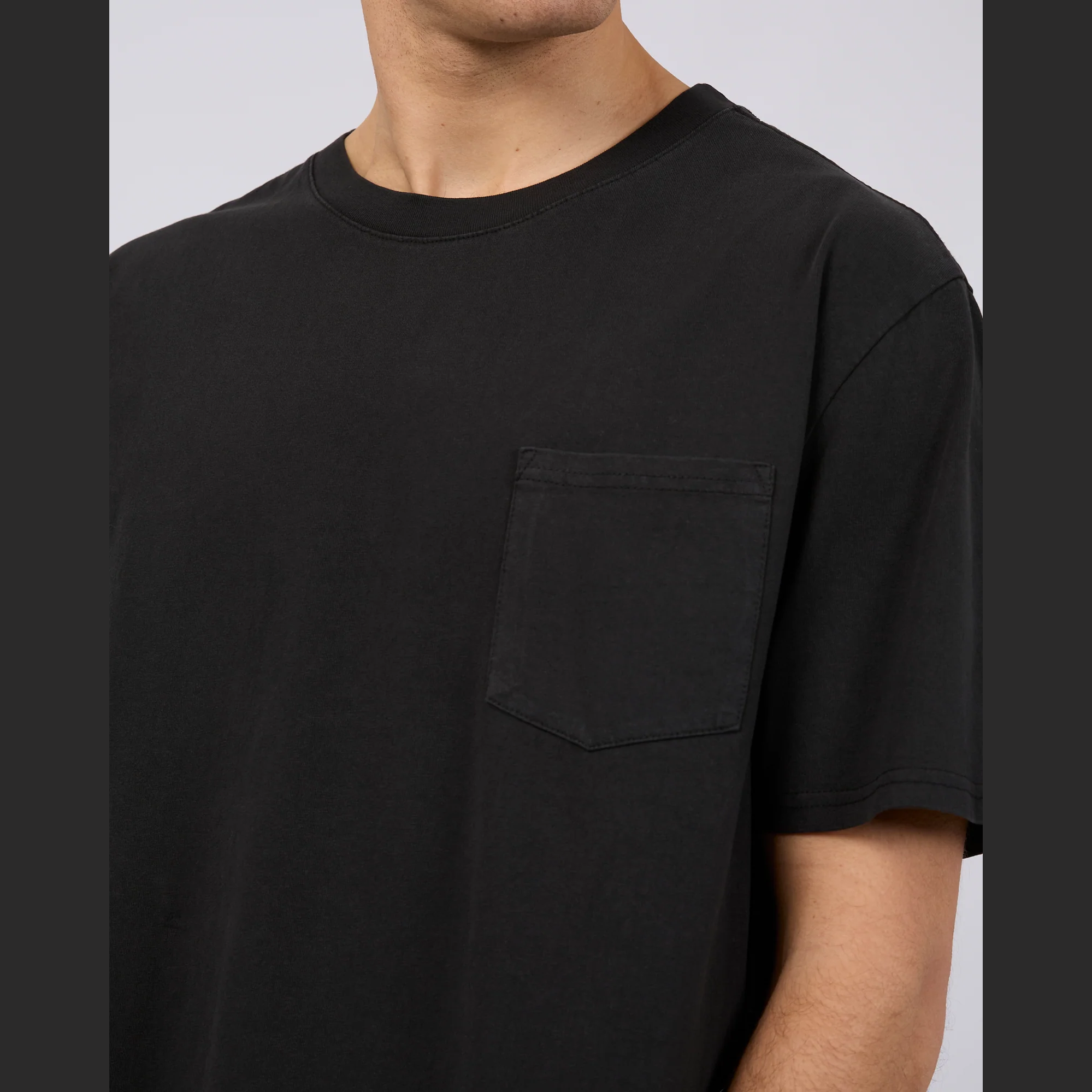 SILENT THEORY Surplus pocket tee II - Washed black