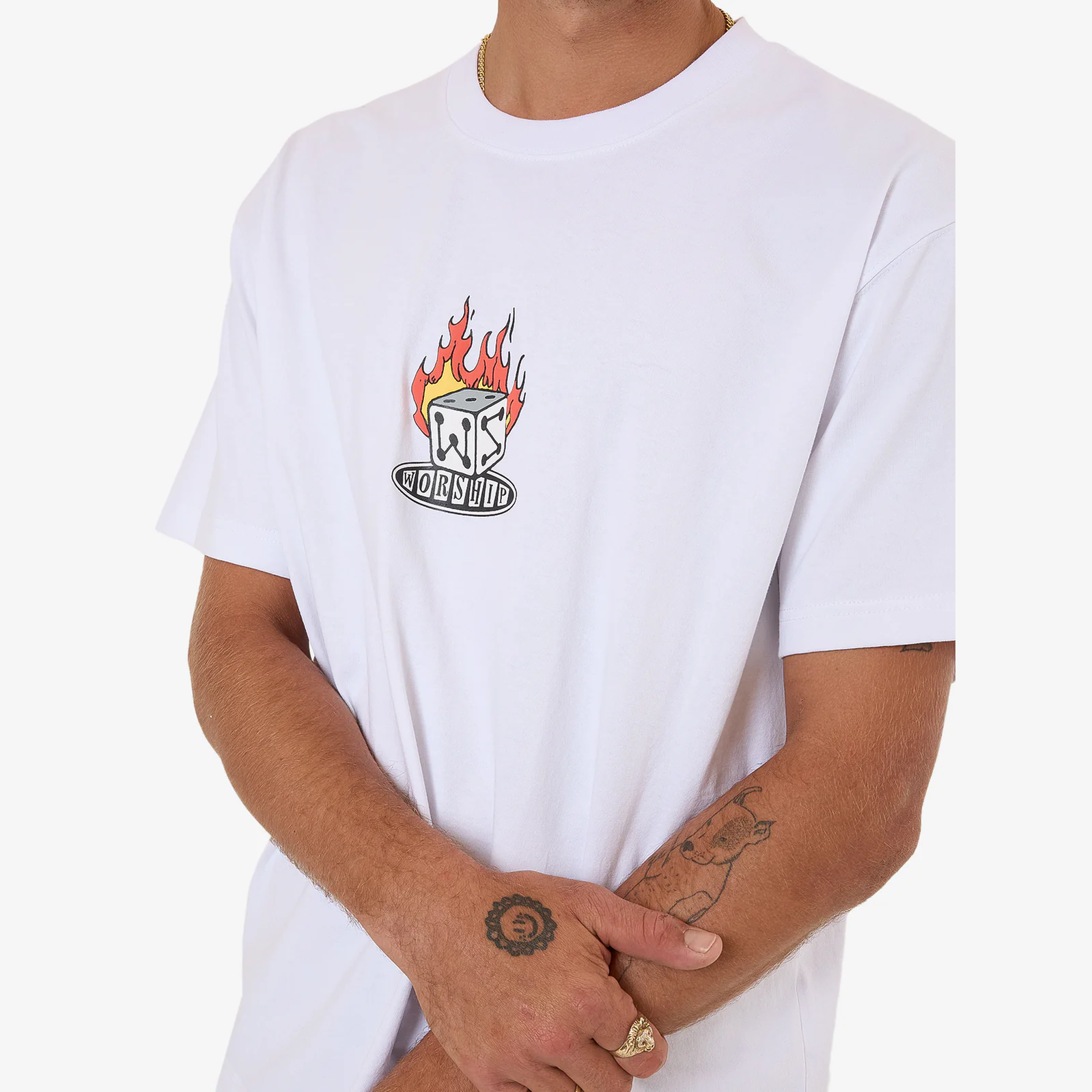 WORSHIP Snake Eyes Tee - White