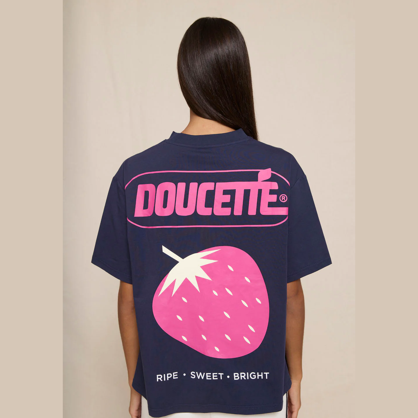 DOUCETTE Berry crush regular tee - Navy