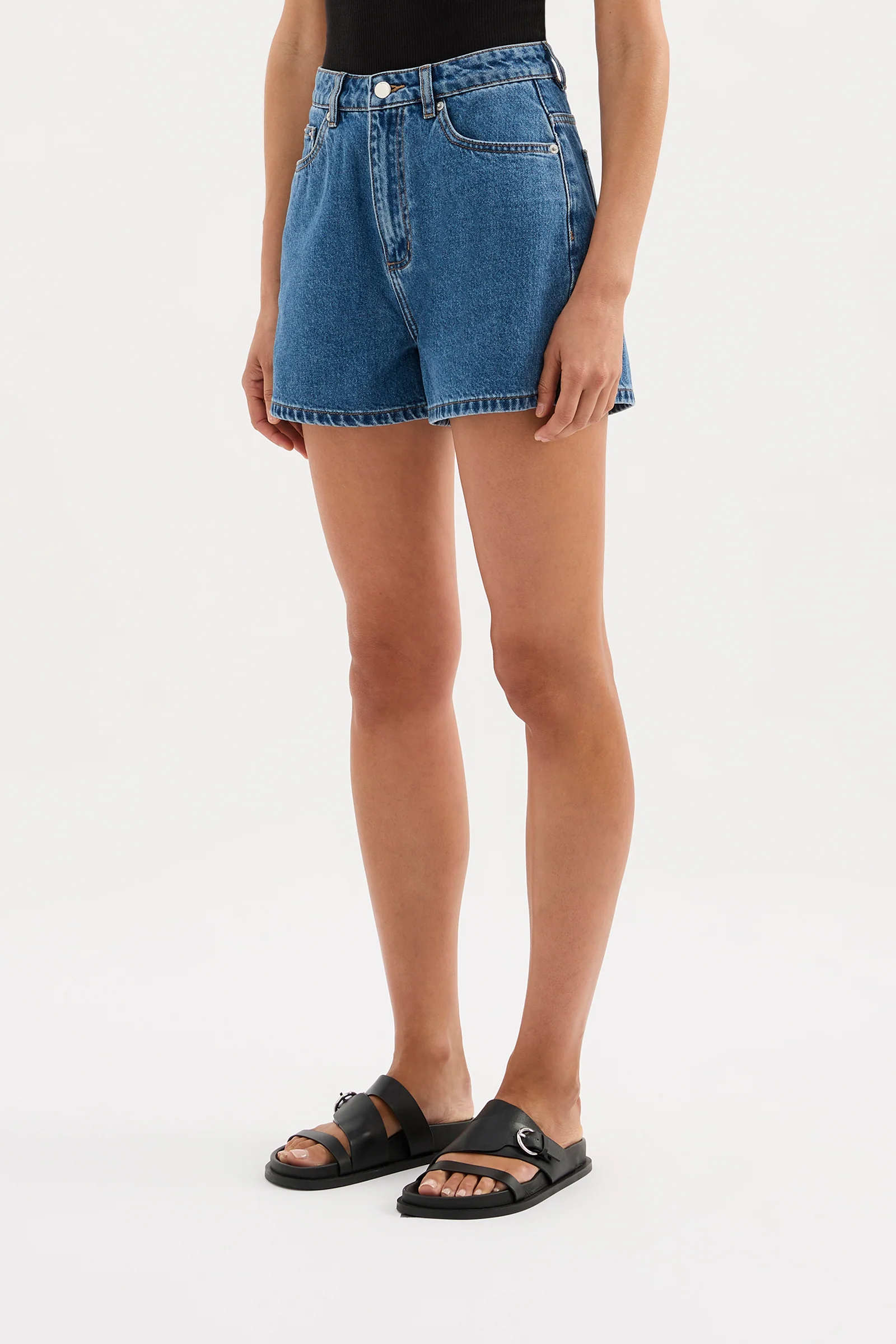 NUDE LUCY Organic Mom Short - Royal Blue