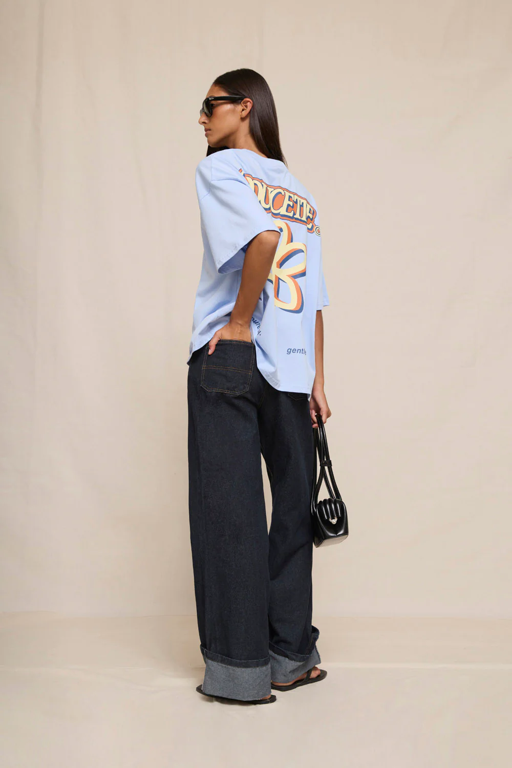 DOUCETTE In Bloom Compact Tee - Light blue
