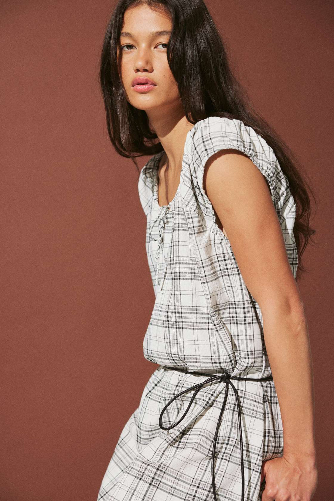 ARCAA Delilah dress - Black & cream check