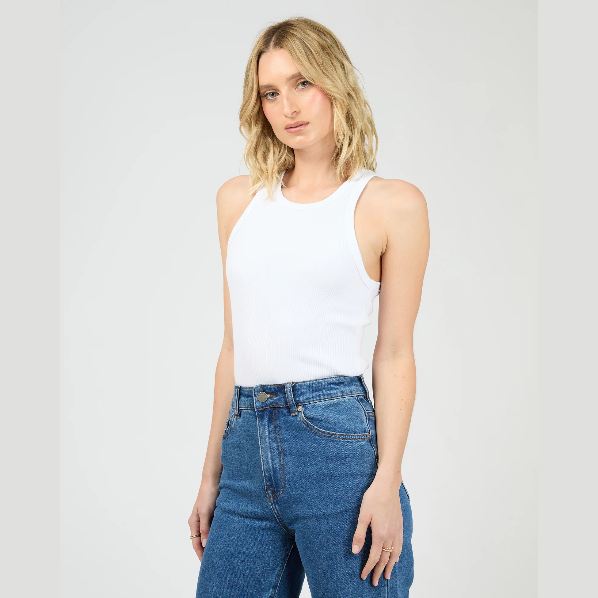 ALL ABOUT EVE - Eve Rib Baby Tank - White