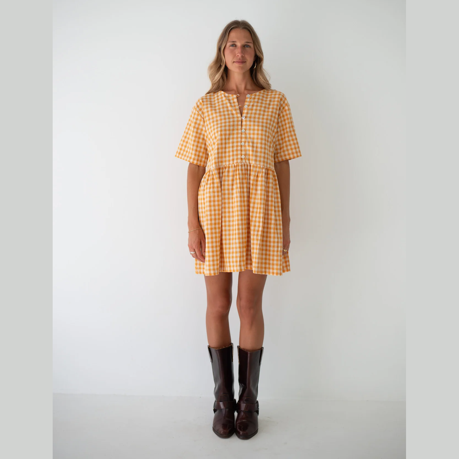 THE BARE ROAD Darcey Dress - Clementine Gingham