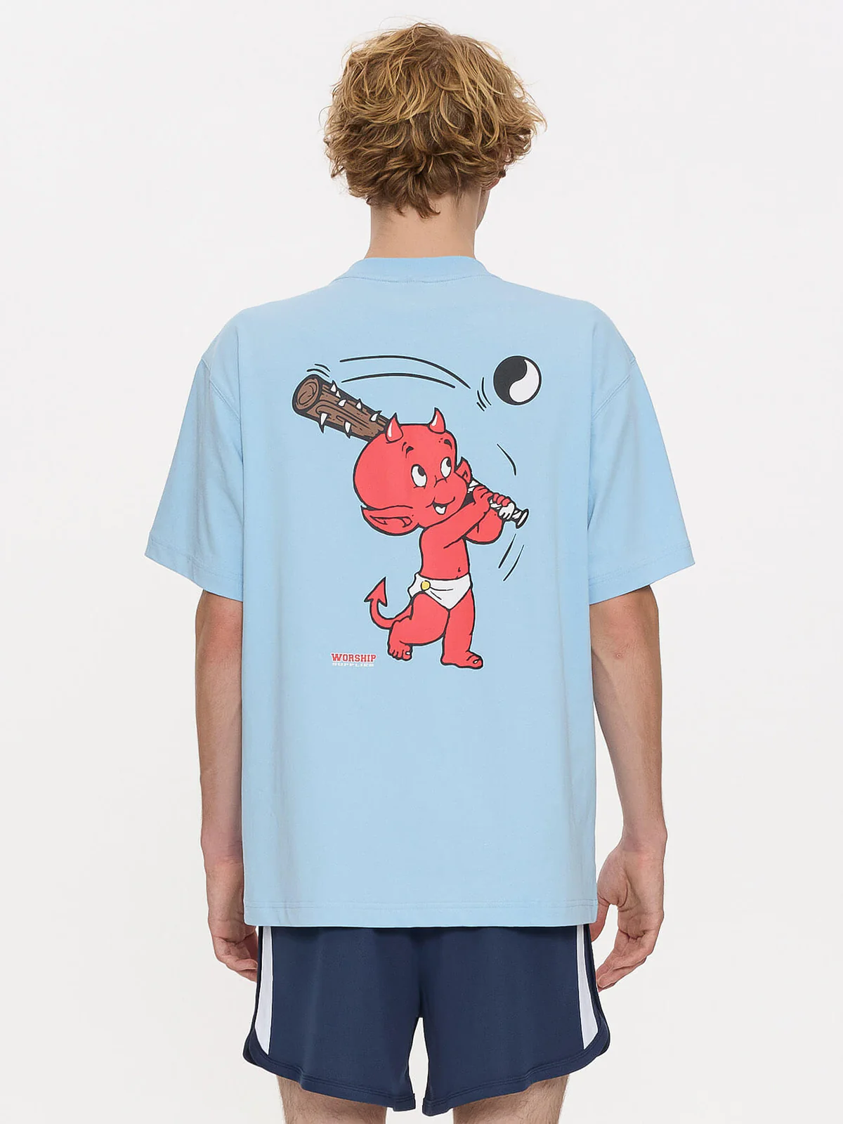 WORSHIP Little Belter Tee - Willow Blue