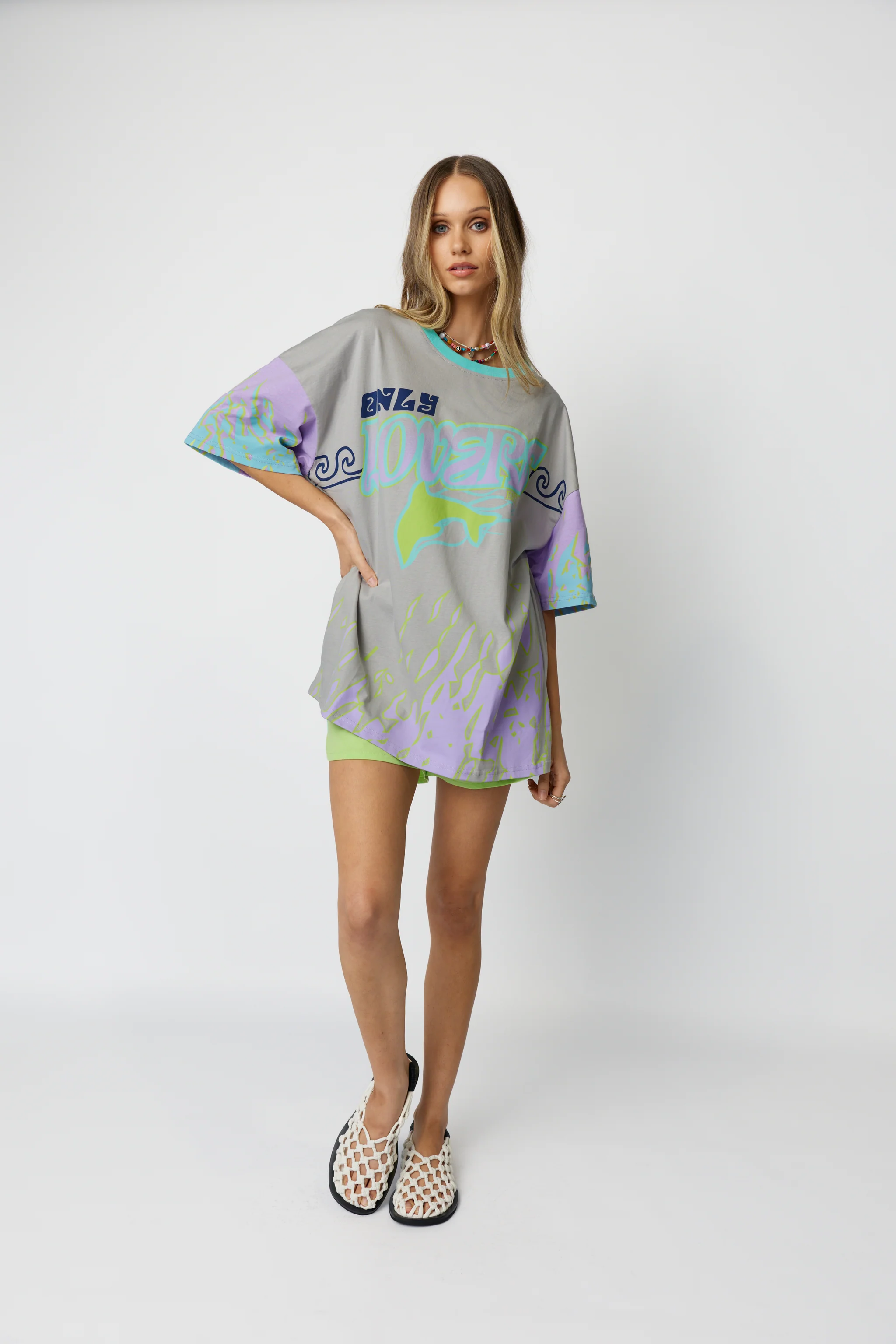 ONLY LOVERS LEFT Wave Racer Tee - Silver