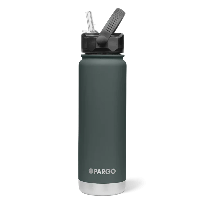 PROJECT PARGO 750mL Insulated Bottle w/ Straw Lid - Charcoal