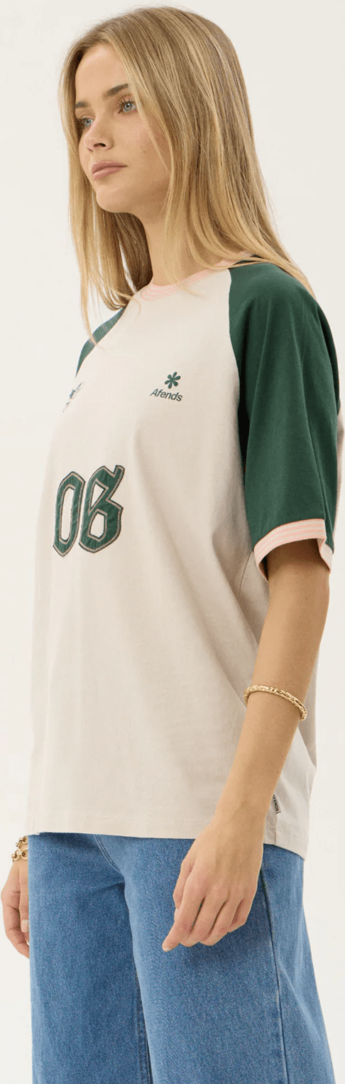 AFENDS Give em hell oversized tee - Moonbeam