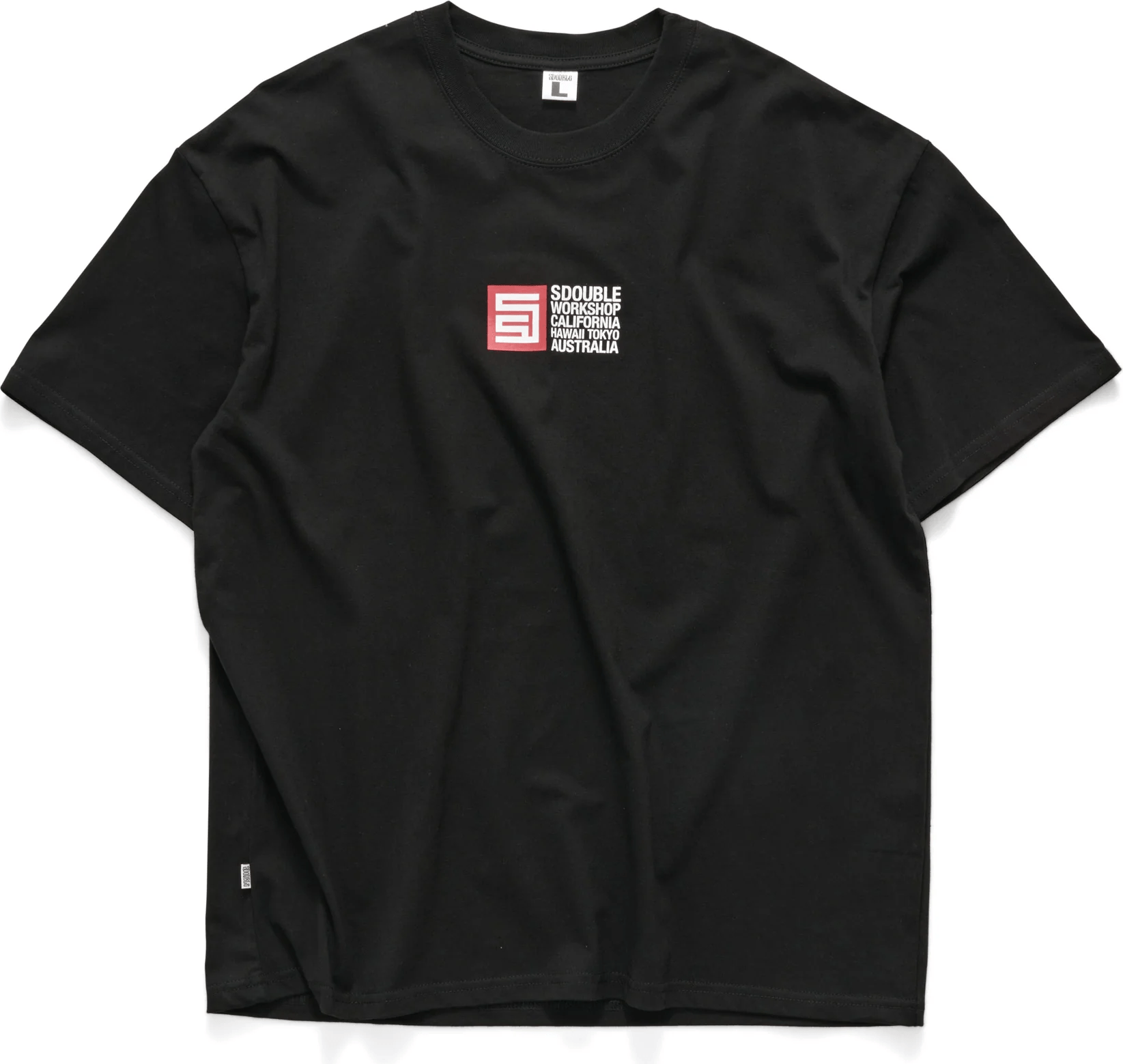 S DOUBLE Flags ss tee - Black