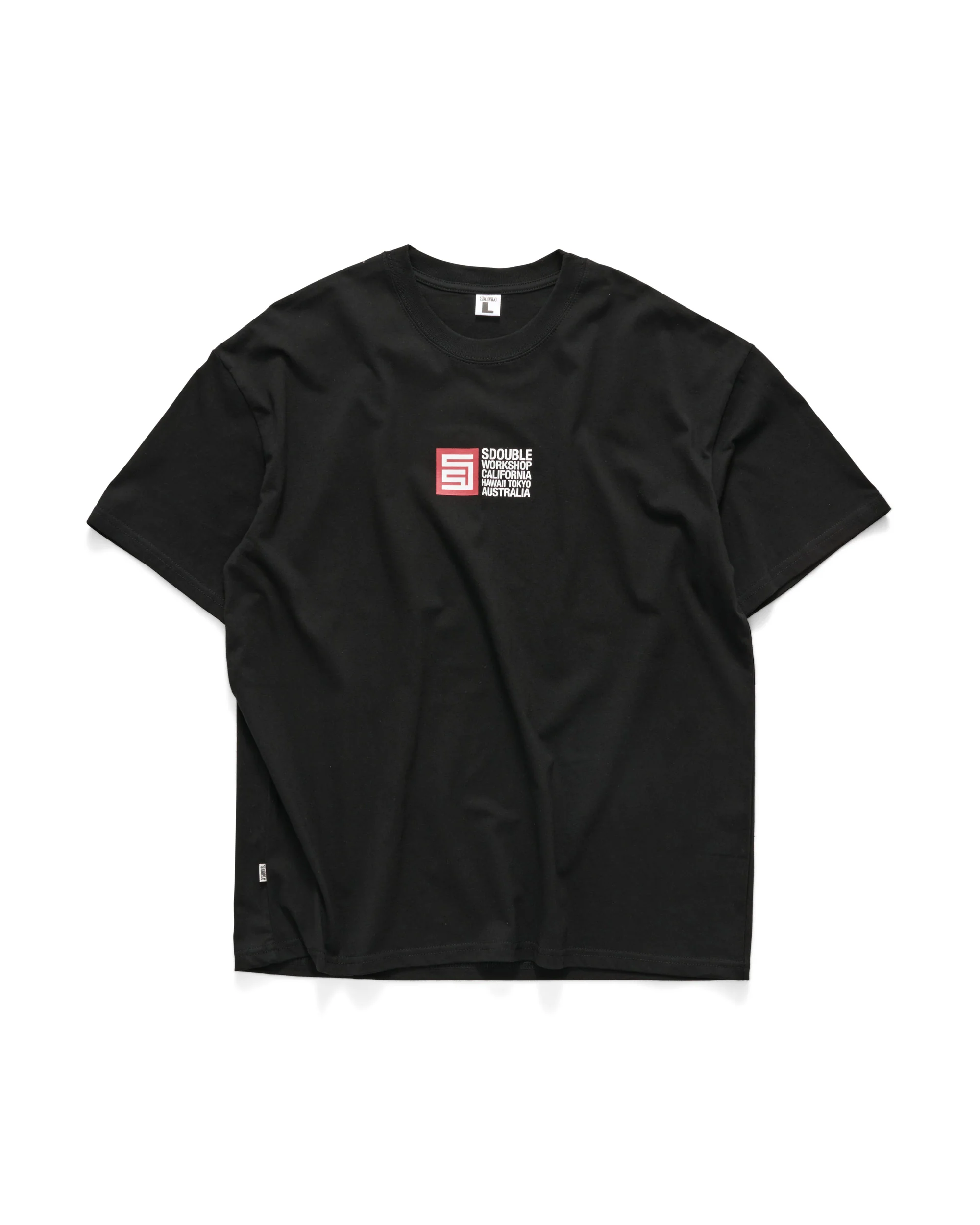 S DOUBLE Flags ss tee - Black