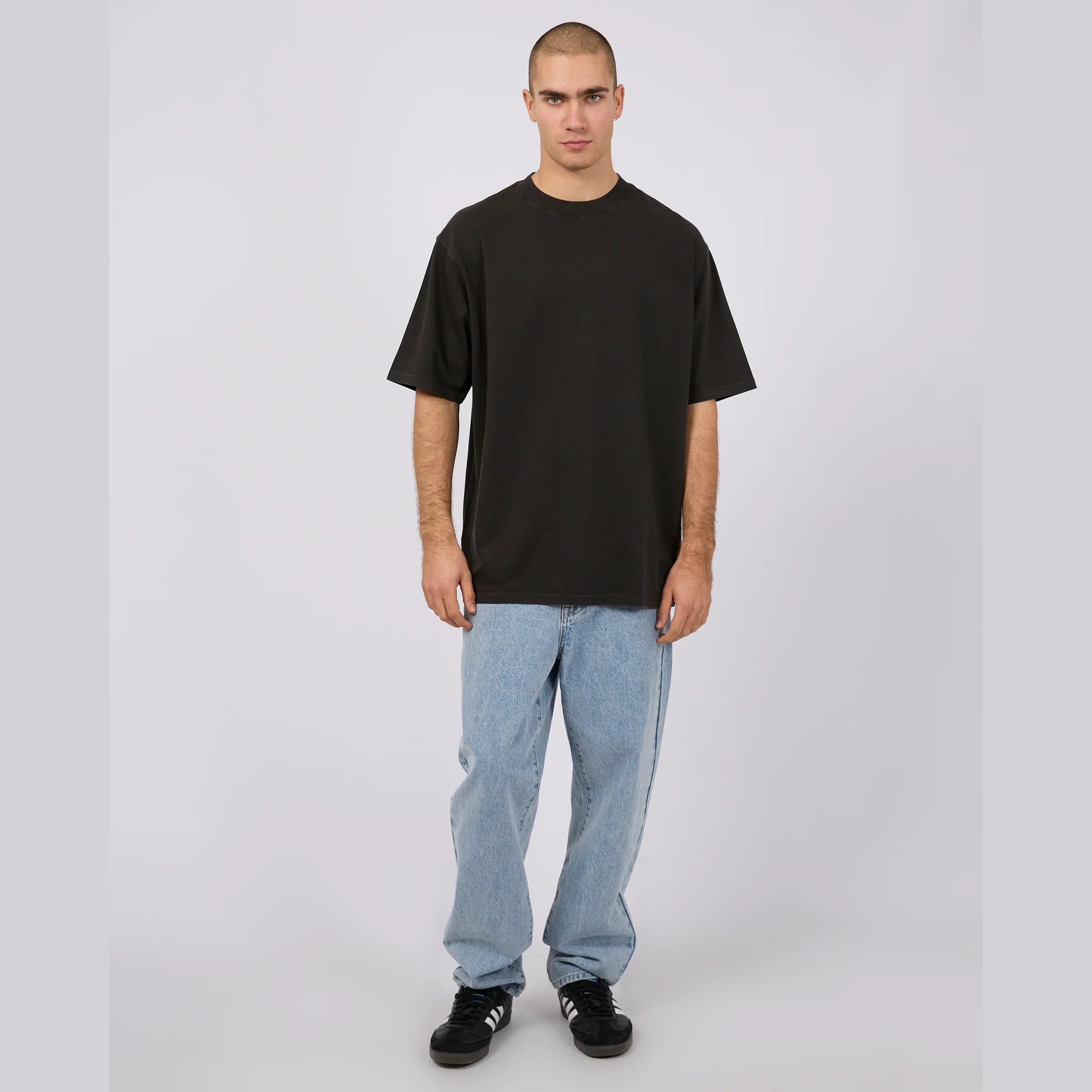 SILENT THEORY Heavy weight tee - Washed black