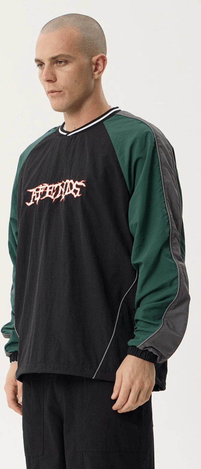 AFENDS Nationals recycled sports crew neck - Black