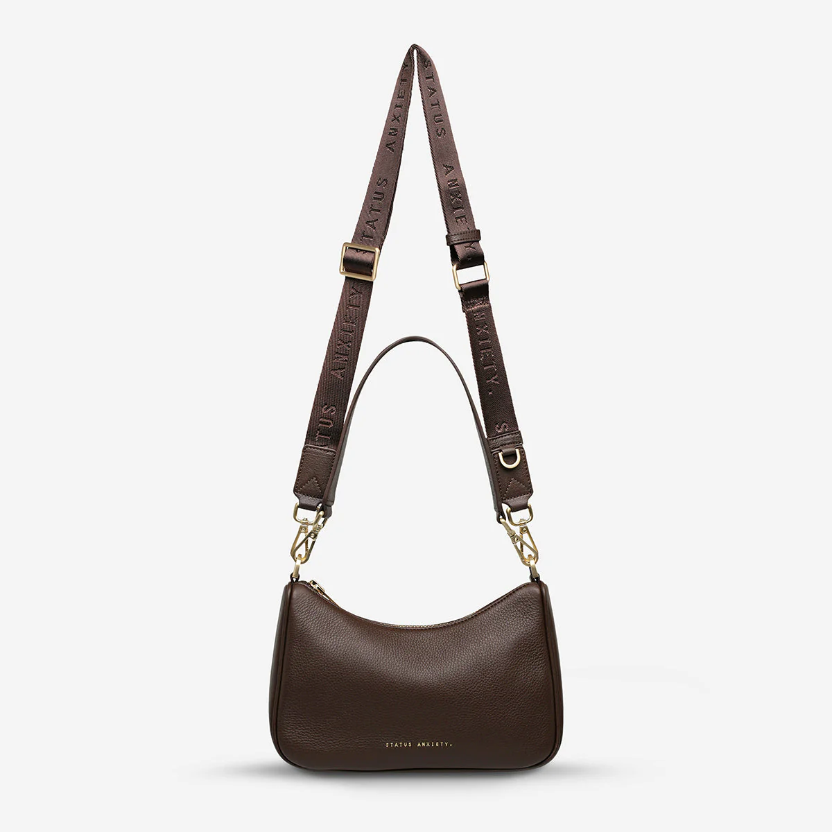 STATUS ANXIETY Look Both Ways Bag - Cocoa/Brushed Gold