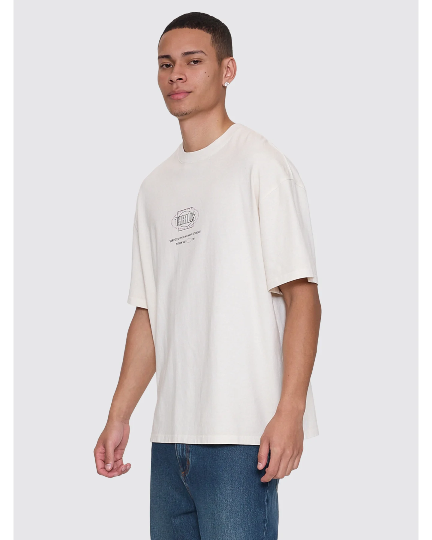 THRILLS Fluid Thrills Box Fit Oversize Tee - Heritage White