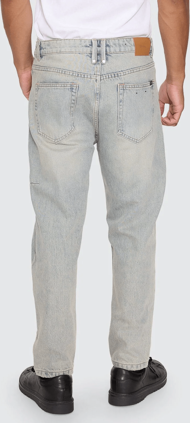 THRILLS Chopped Straight Cropped Denim Jean - Light granite blue