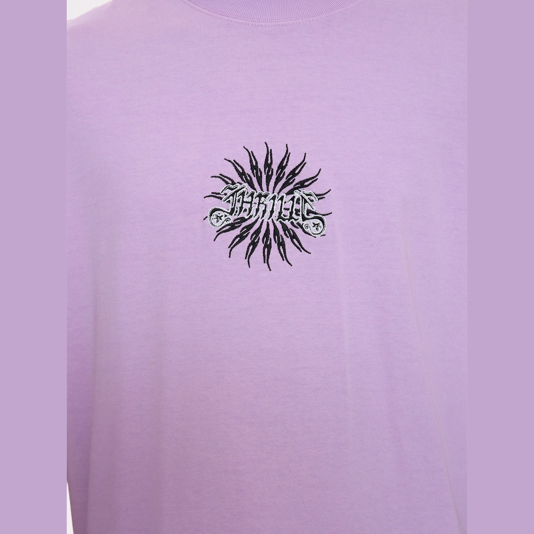 THRILLS Peace Power Embro Box Fit Oversize Cropped Tee - Lupine