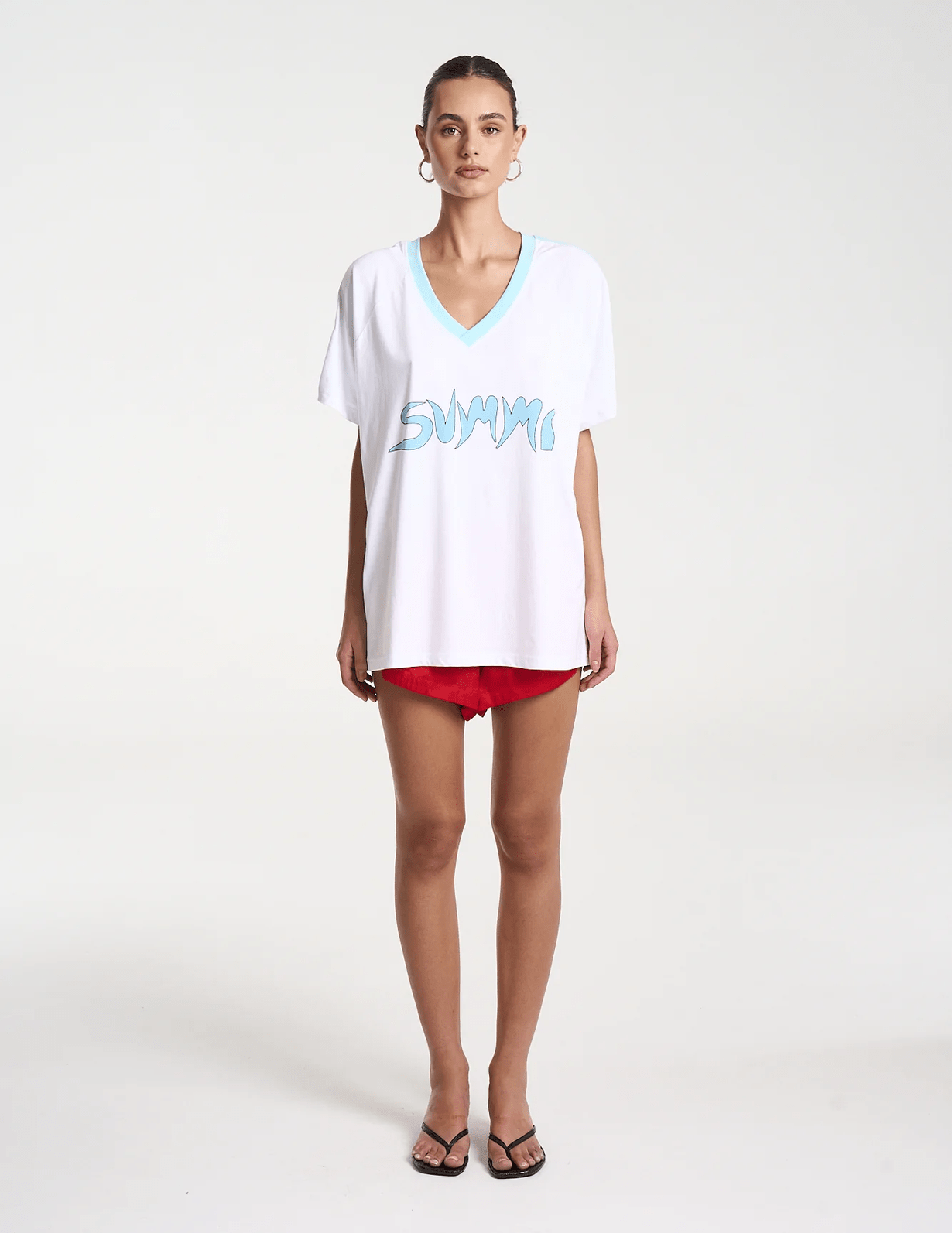 SUMMI SUMMI Tee - White/aqua