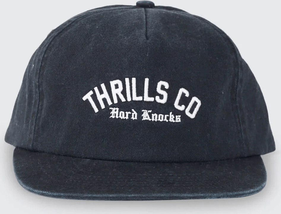 THRILLS Hard Knocks College 5 Panel Cap - Black