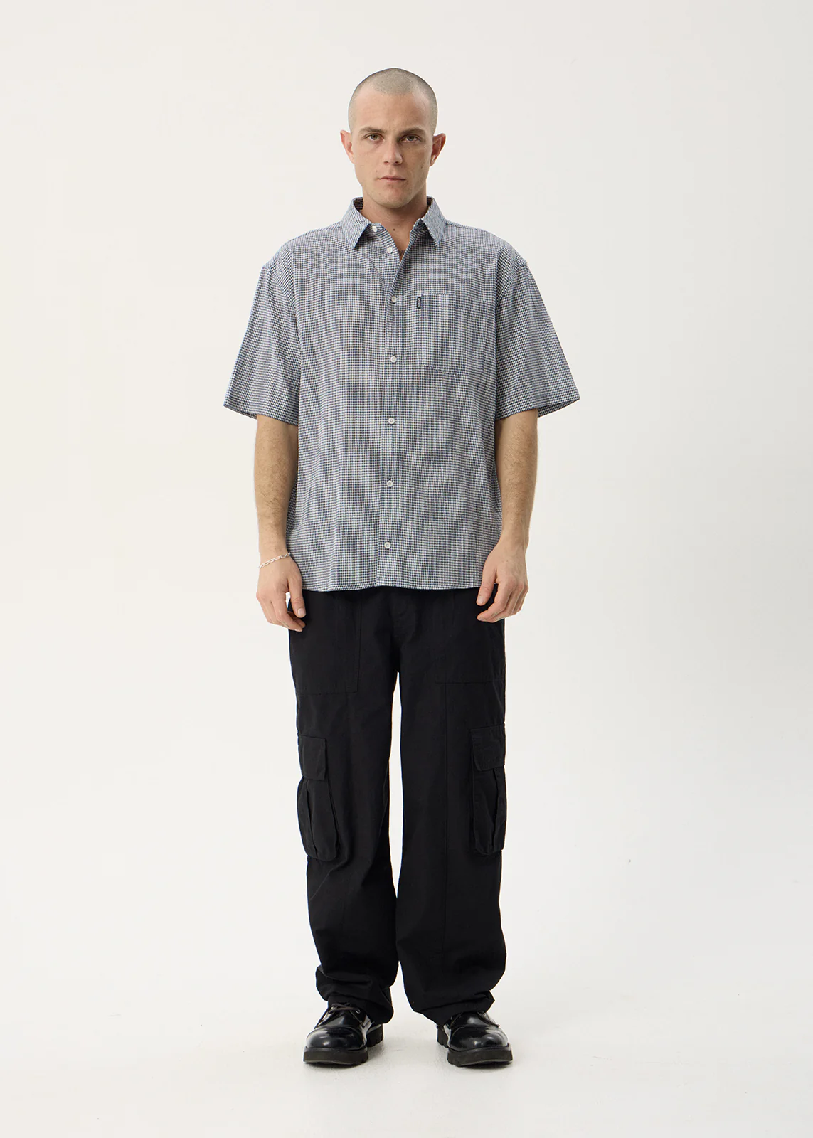 AFENDS Independent short sleeve shirt - Navy check