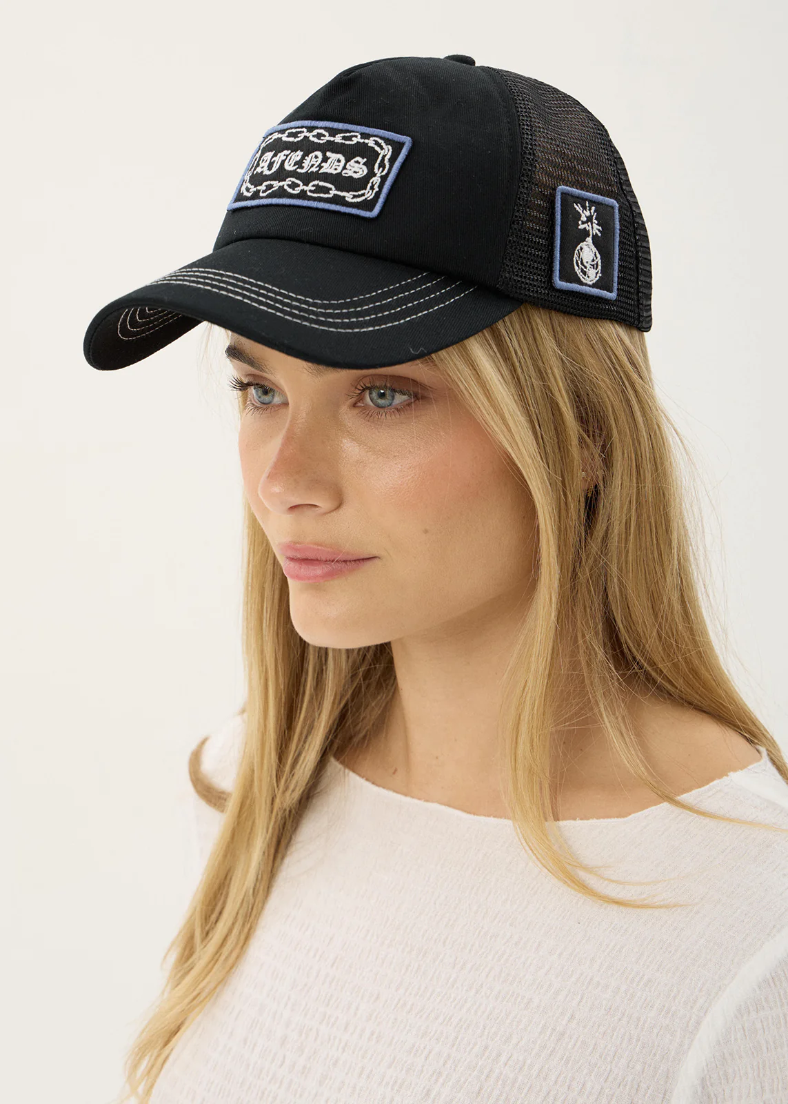 AFENDS Spiritual mesh trucker cap - Black