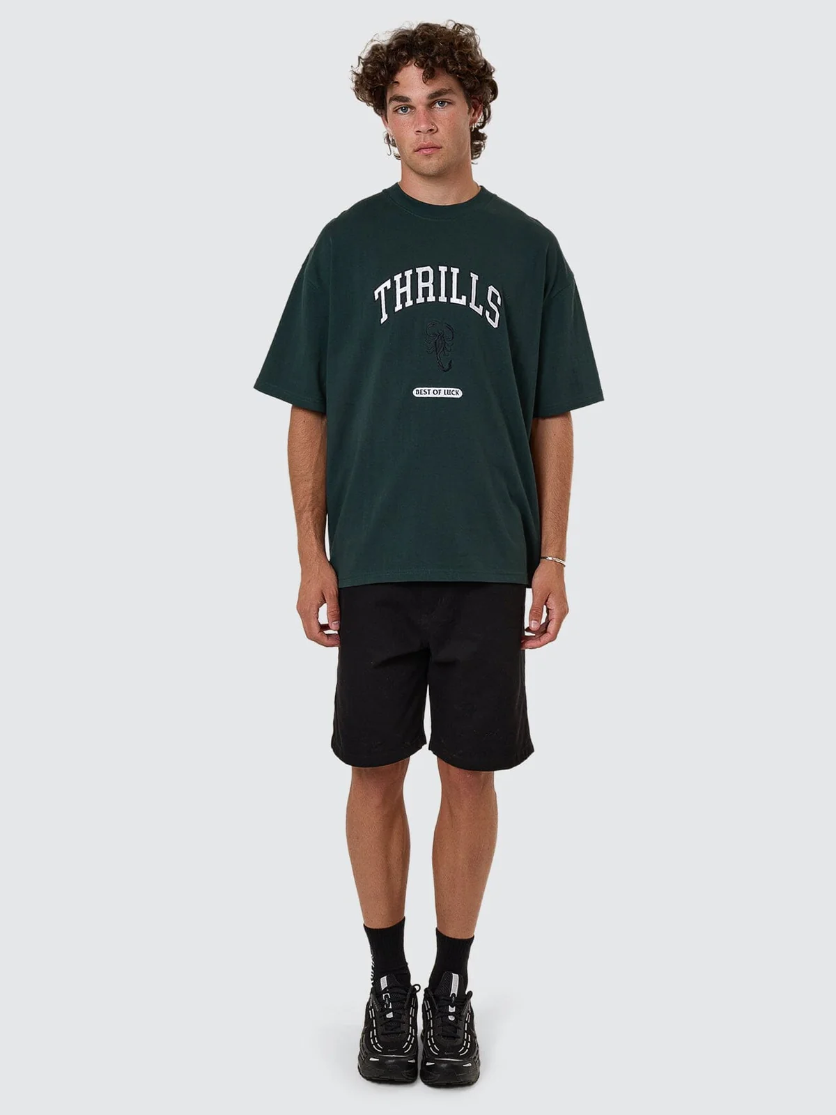 THRILLS Los stingers box fit oversize tee - Vista green