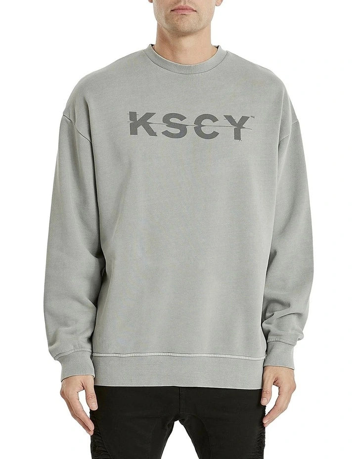 Kscy yale relaxed sweater- pigment grey