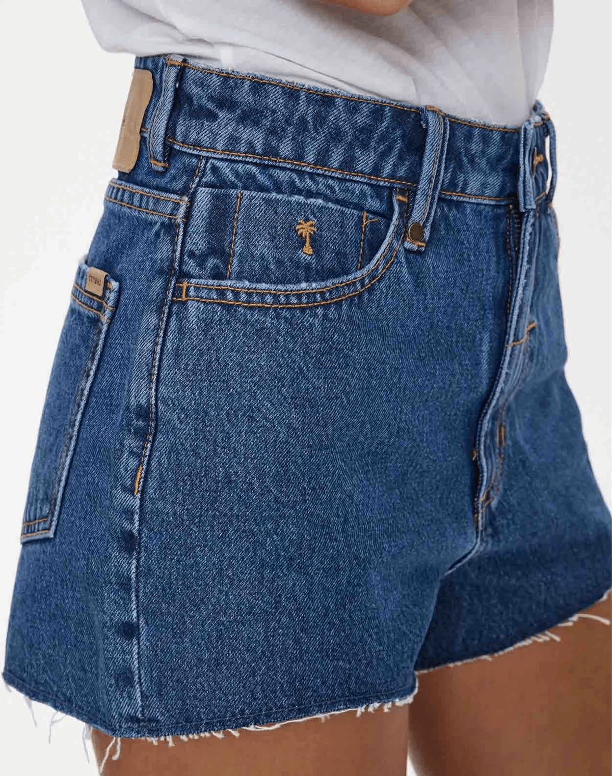 THRILLS Sadie High Rise Micro Short - Deep Vintage Blue