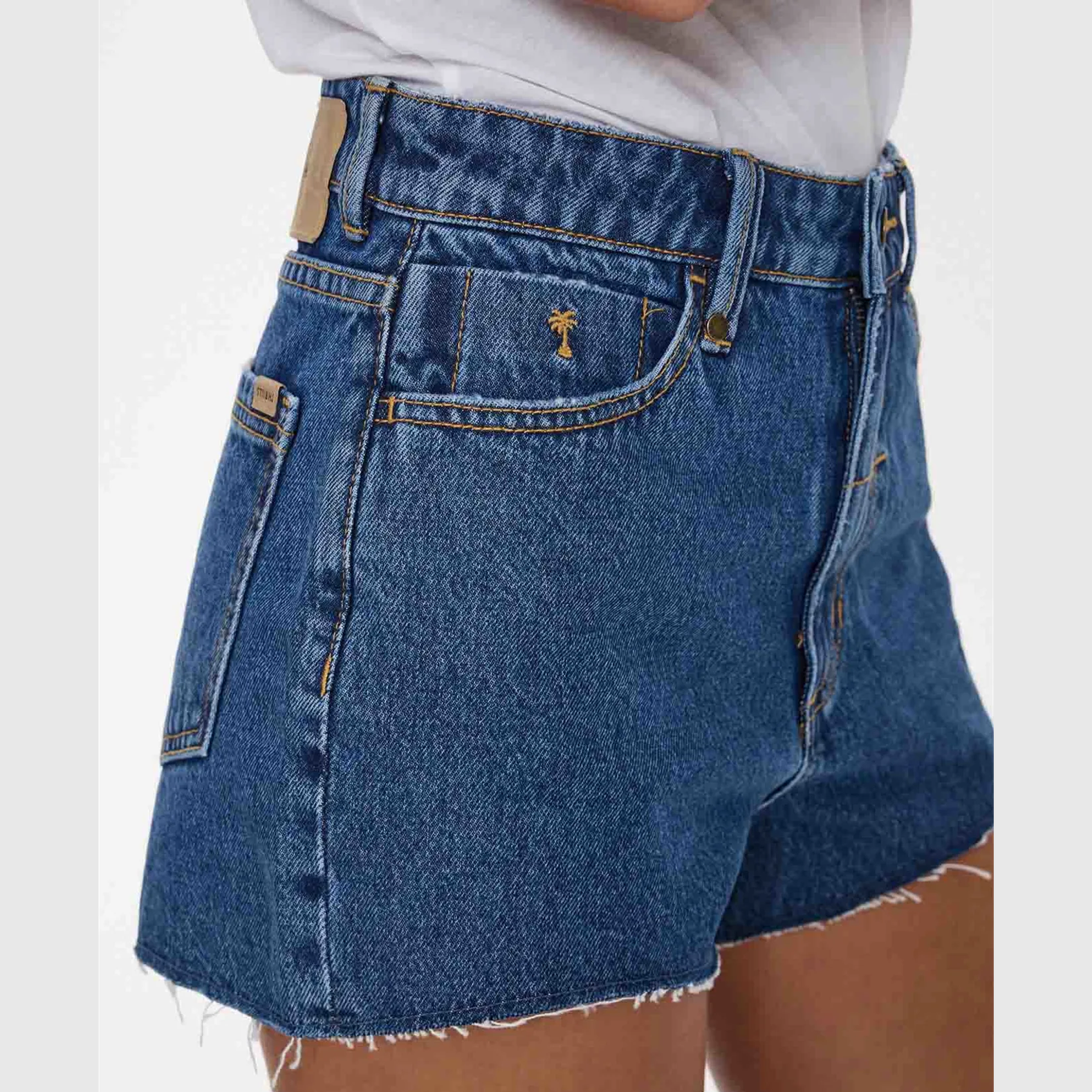 THRILLS Sadie High Rise Micro Short - Deep Vintage Blue